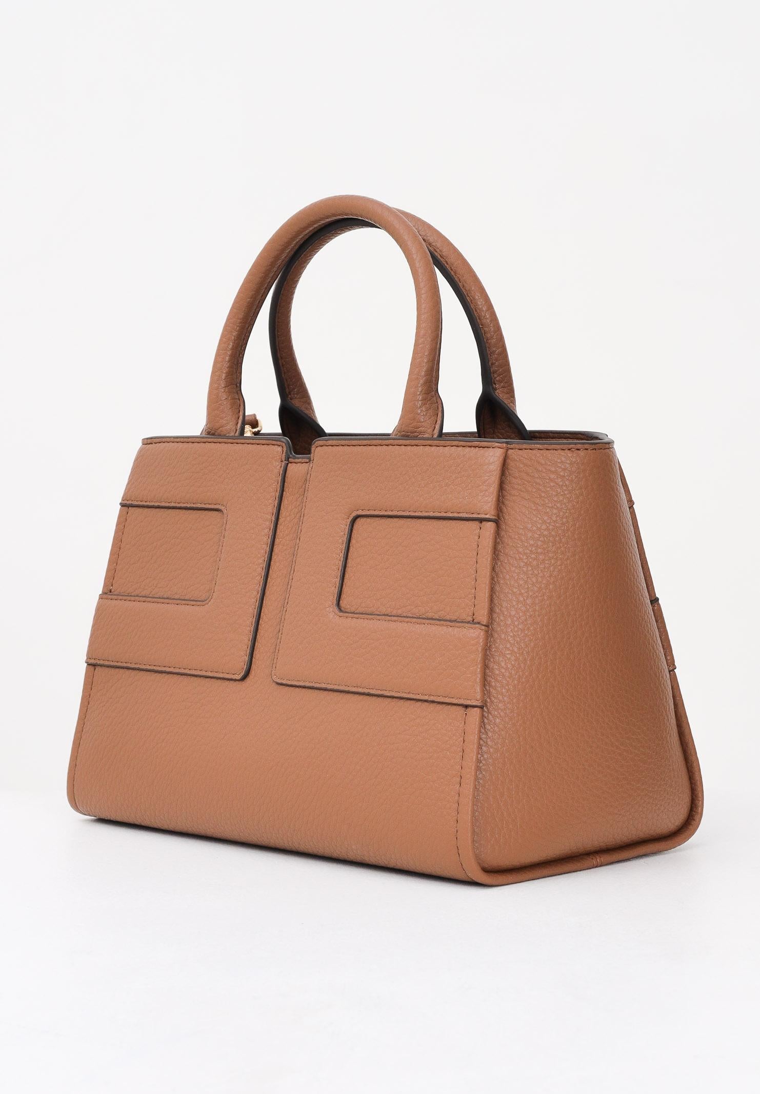 ELISABETTA FRANCHI Borsa a mano cammello da donna con logo BS35A56E2 EC1 ELISABETTA FRANCHI