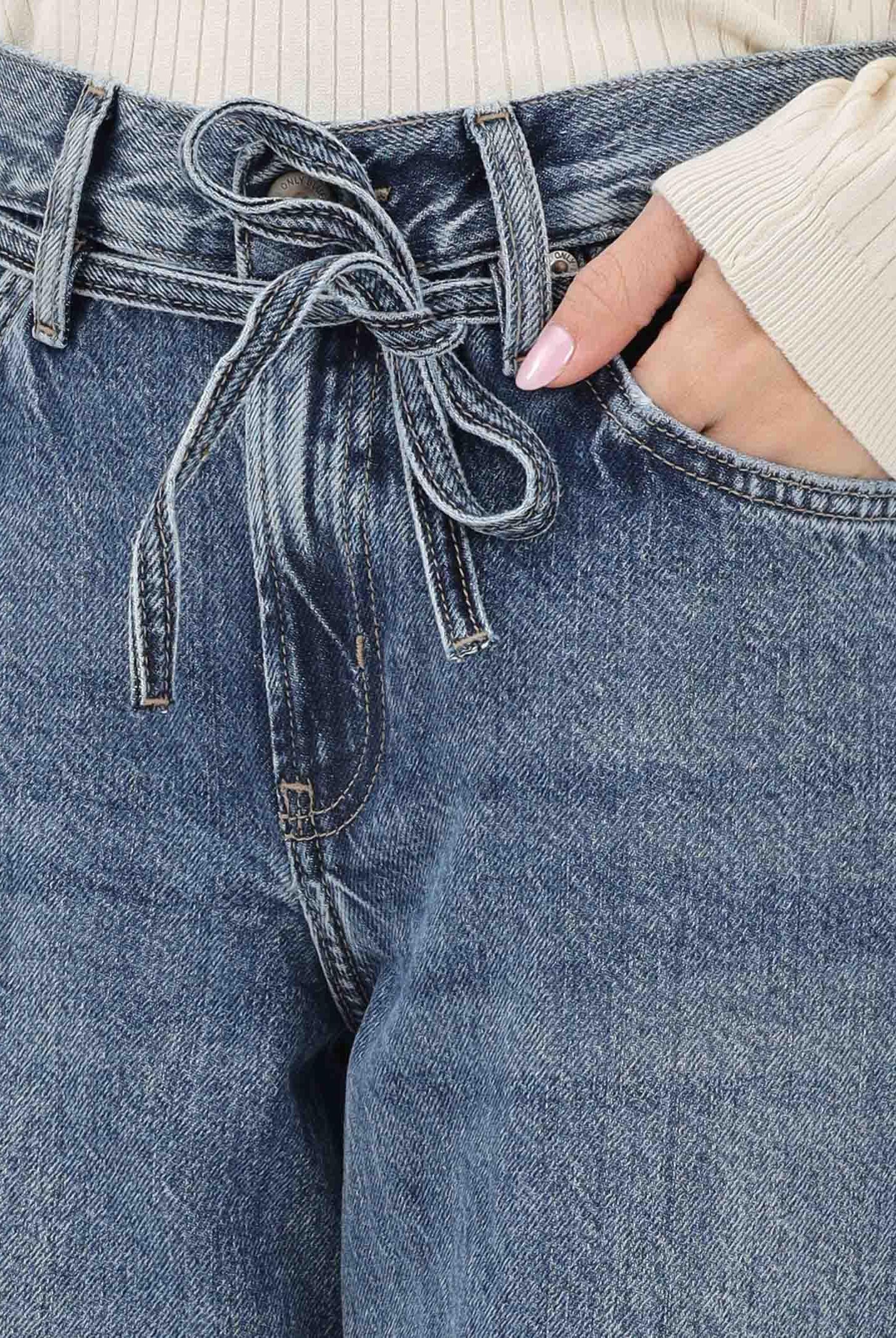 ONLY Jeans in denim blu medio da donna dal lavaggio leggermente vissuto 15325796 MEBL ONLY