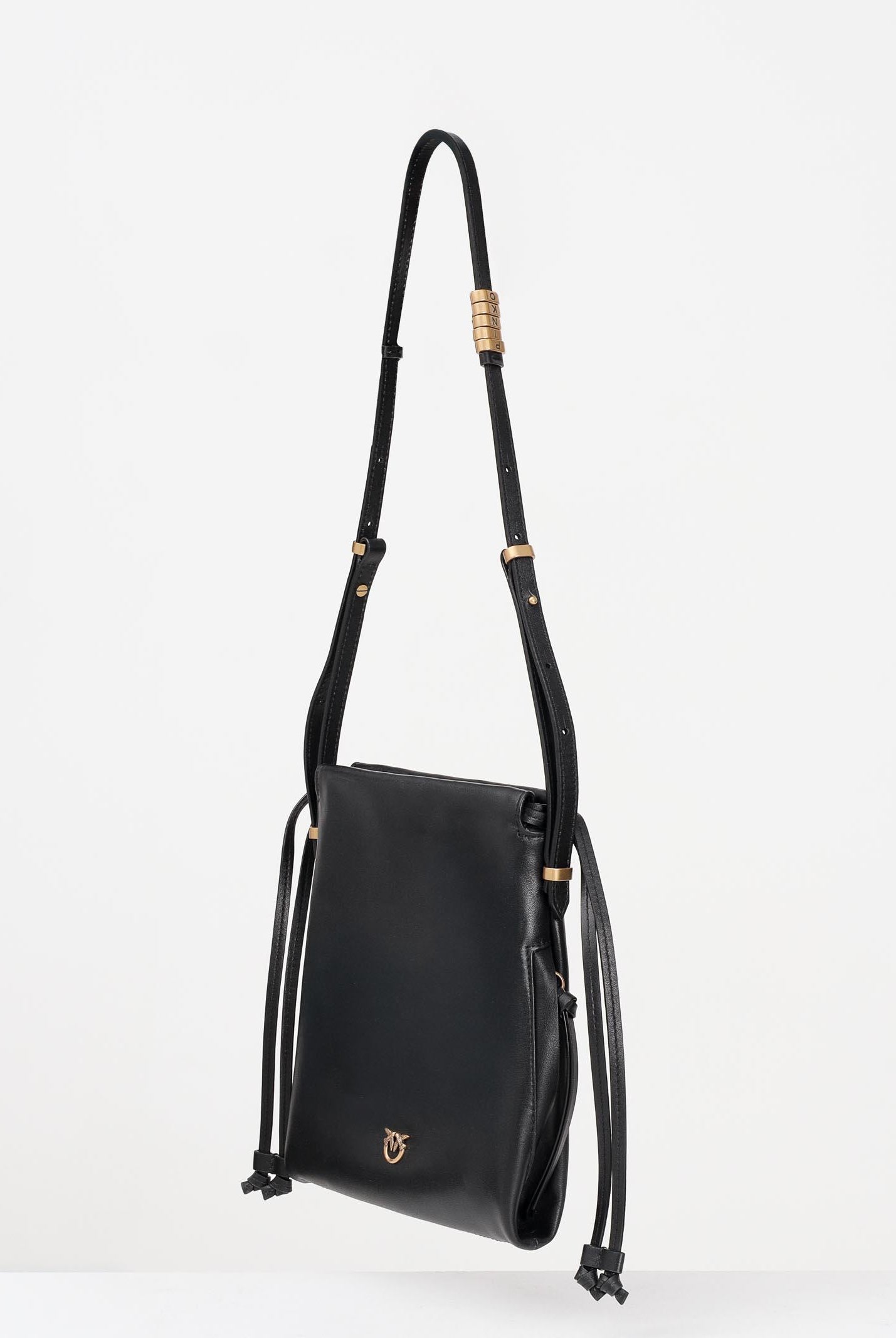 PINKO Borsa a tracolla Mini Slouchy Bag nera da donna 105362A0QO Z99Q PINKO