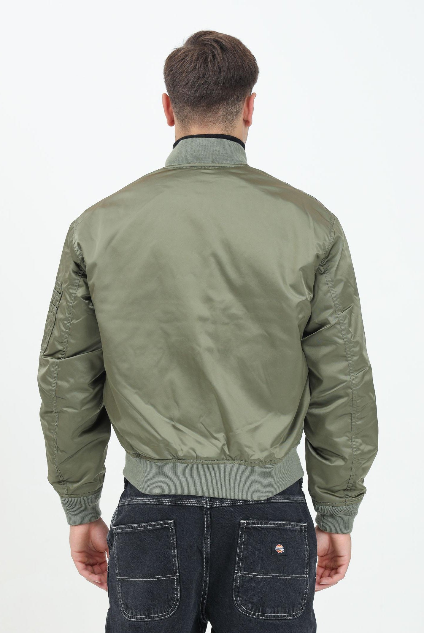 LACOSTE Bomber verde da uomo con logo BH2899 BMY LACOSTE