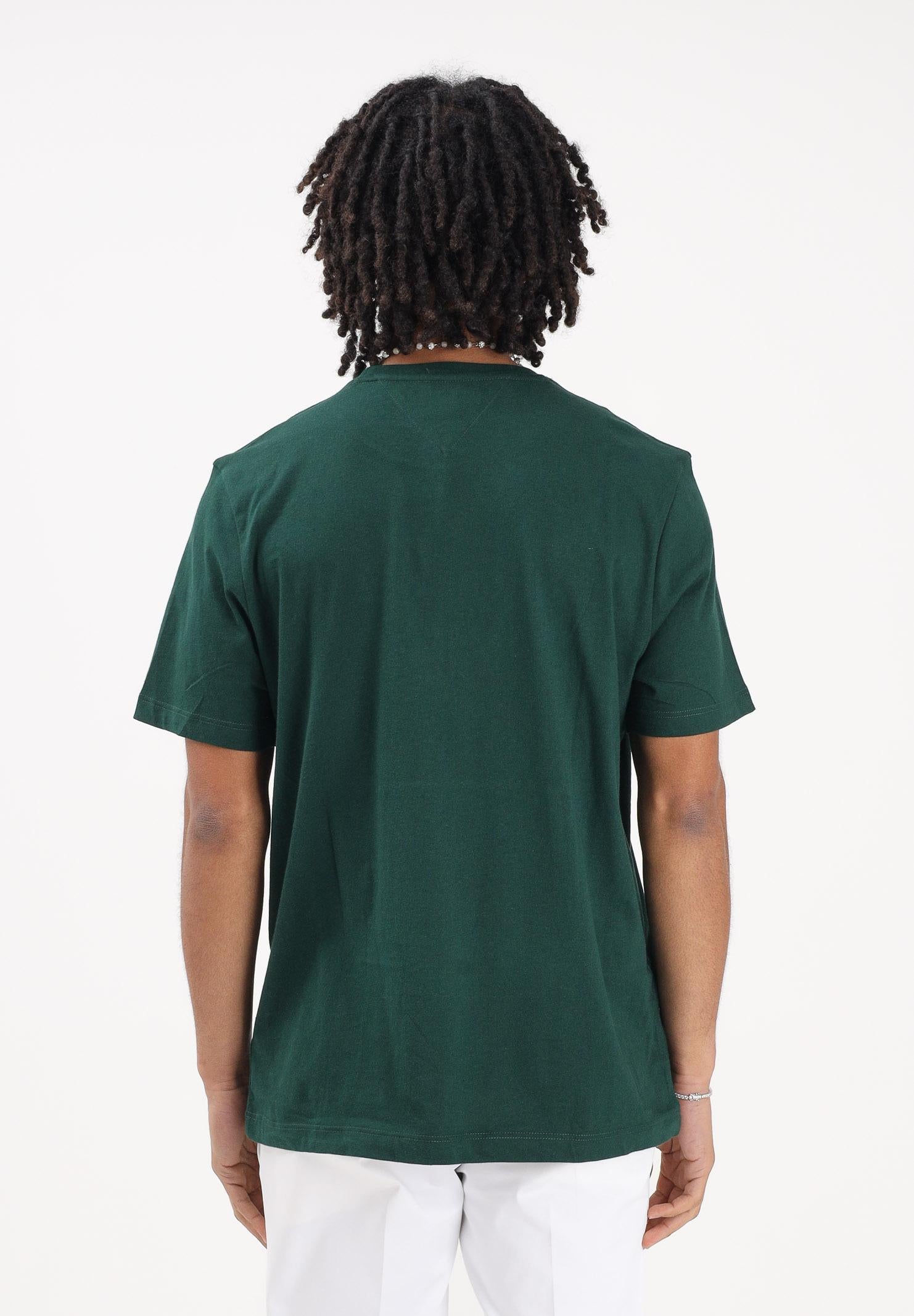 TOMMY HILFIGER T-shirt a manica corta verde da uomo con logo MW0MW39995 MBN TOMMY HILFIGER