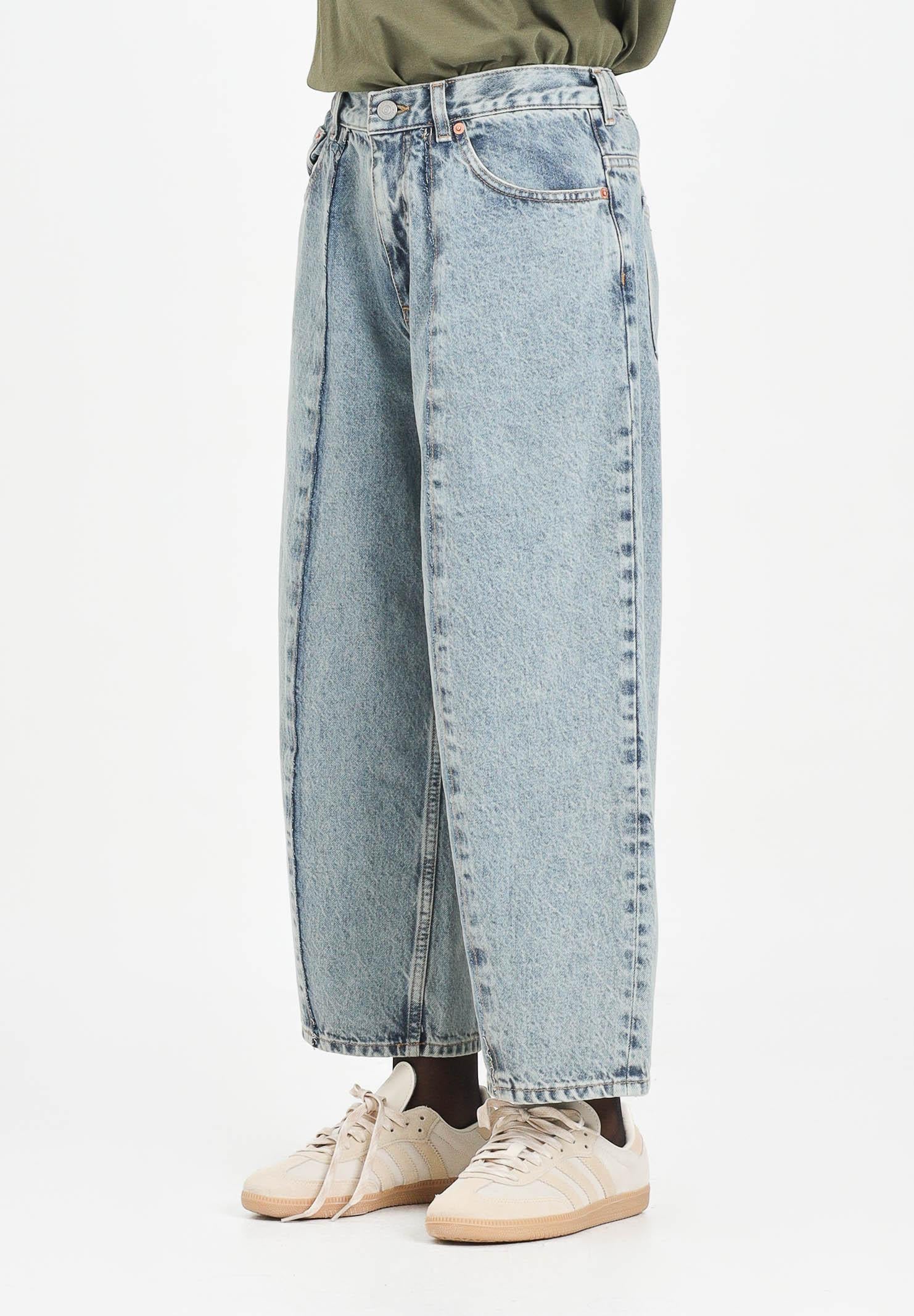 MAISON MARGIELA Jeans in denim chiaro per donna, ragazzi e bambini con cuciture ergonomiche effetto palloncino M60748MM06C M601 MAISON MARGIELA