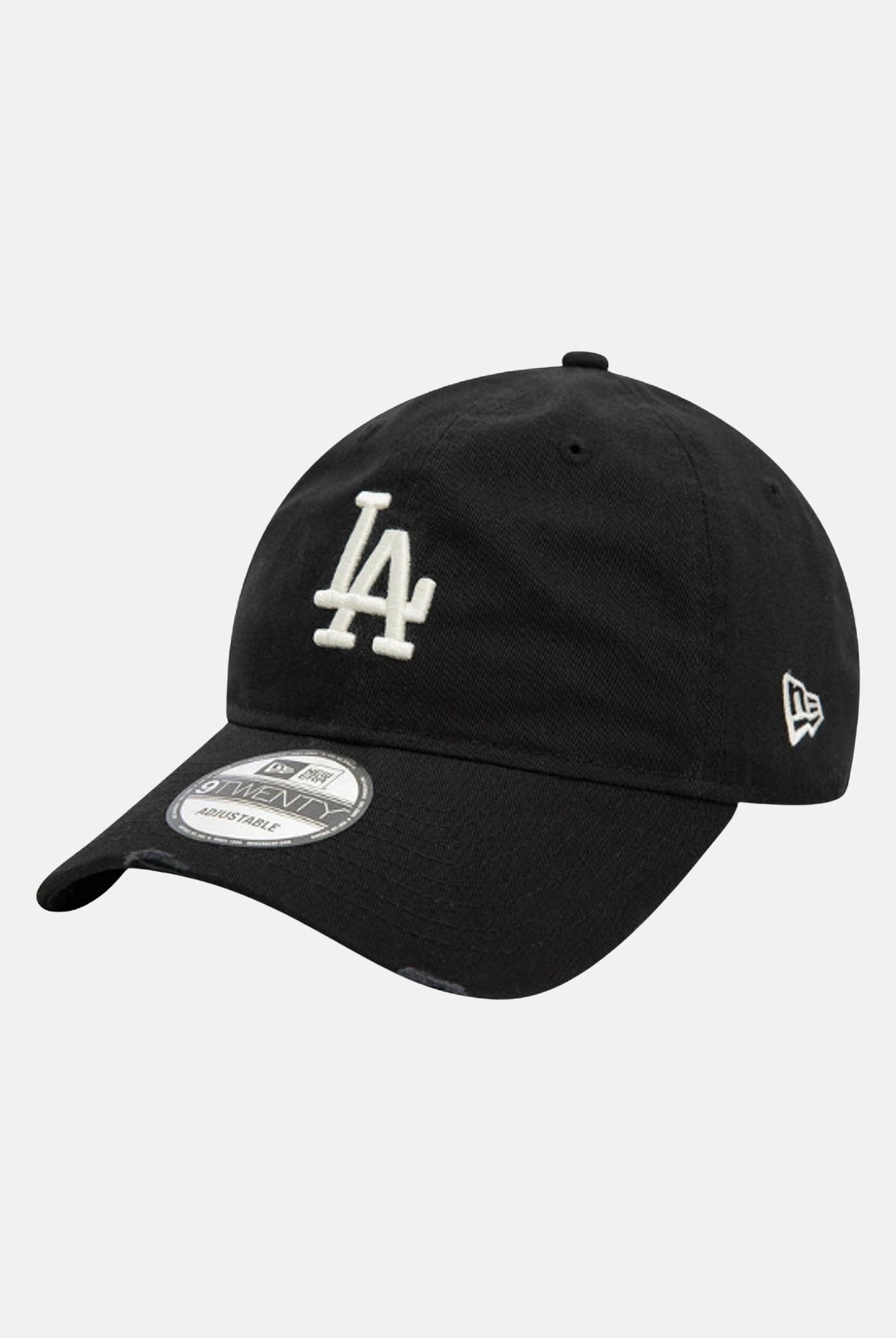 Cappello con visiera 9TWENTY LA Dodgers Distressed nero per uomo e donna 60595229 NEW ERA