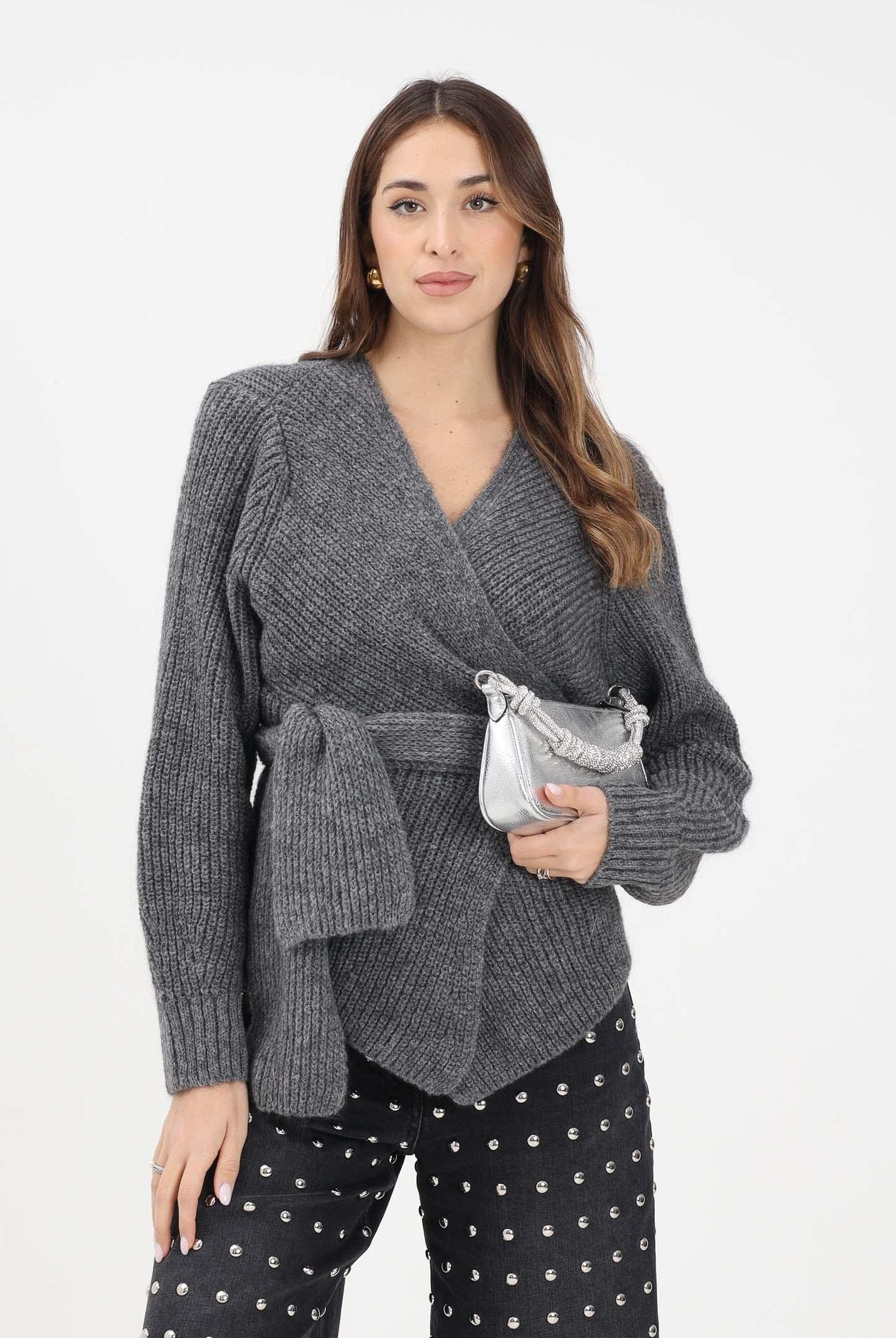 VICOLO Cardigan grigio da donna 55182F GR VICOLO