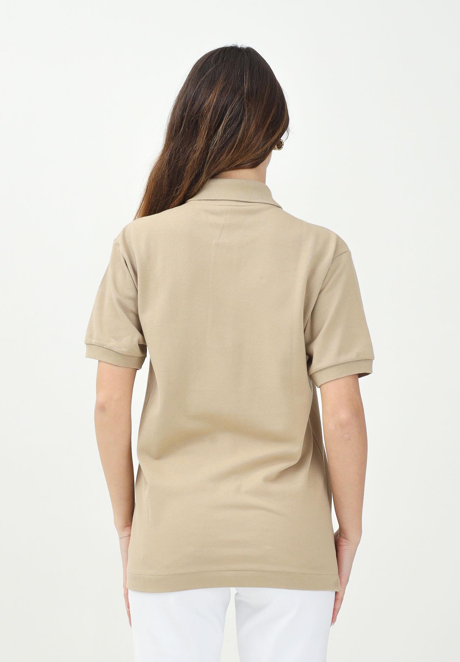 LACOSTE Polo beige per uomo e donna con patch logo coccodirllo 1212 02S LACOSTE