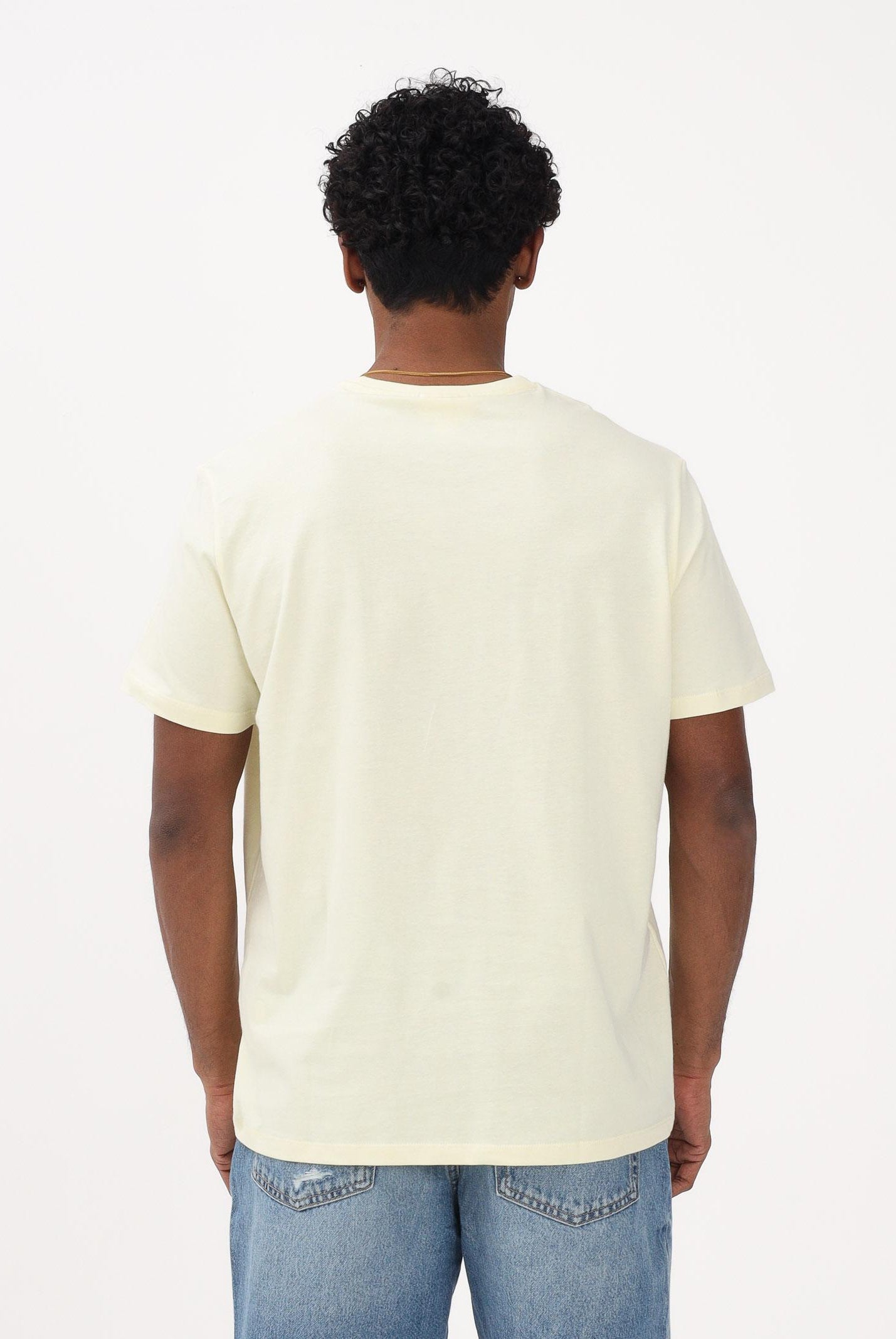 CALVIN KLEIN JEANS T-shirt a manica corta giallo chiaro da uomo con ricamo CK LV04RD254G ZRK CALVIN KLEIN JEANS