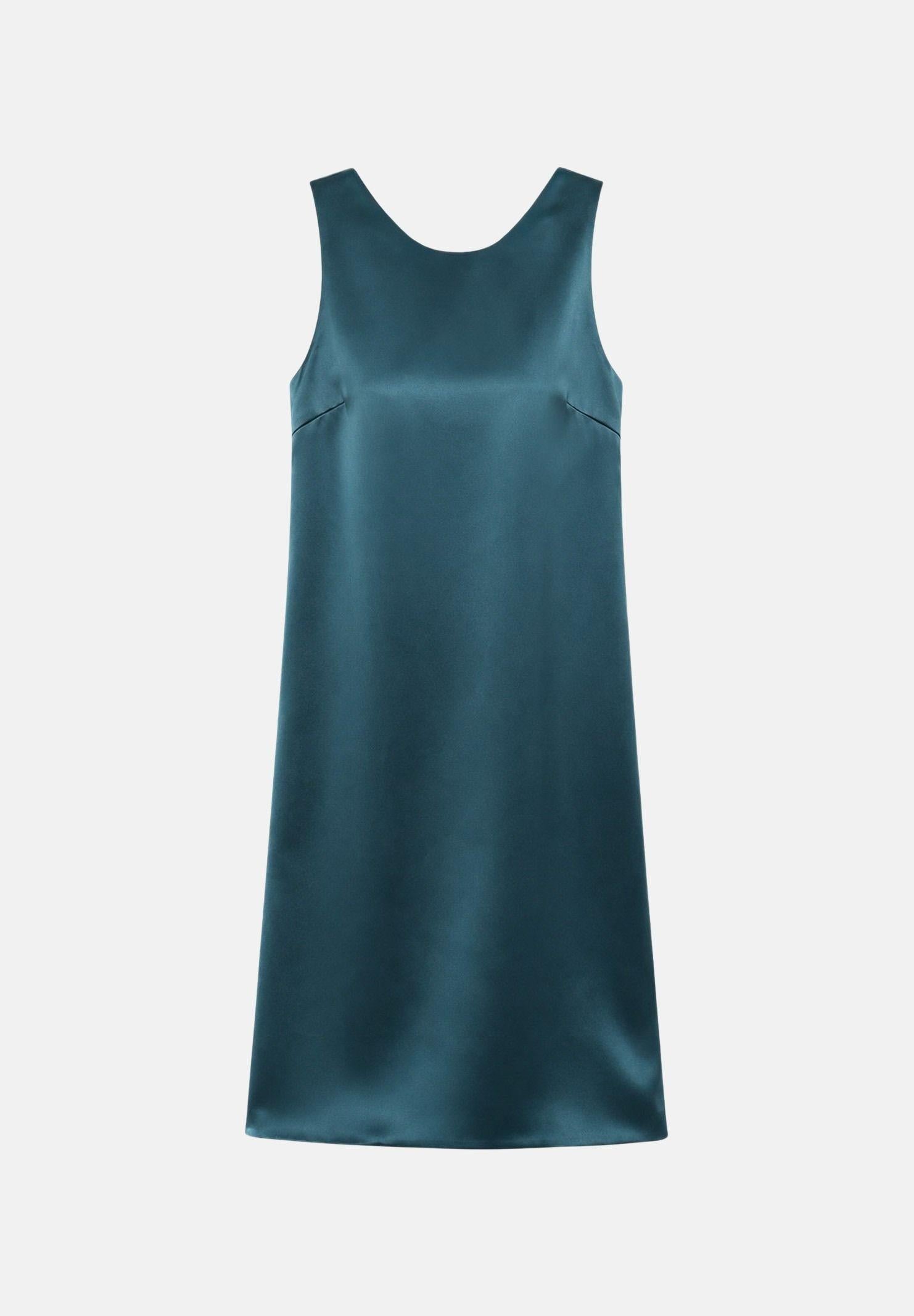 MAX MARA STUDIO abito midi smanicato color Petrolio, blu-verde, da donna. 2626226063600 005 MAX MARA