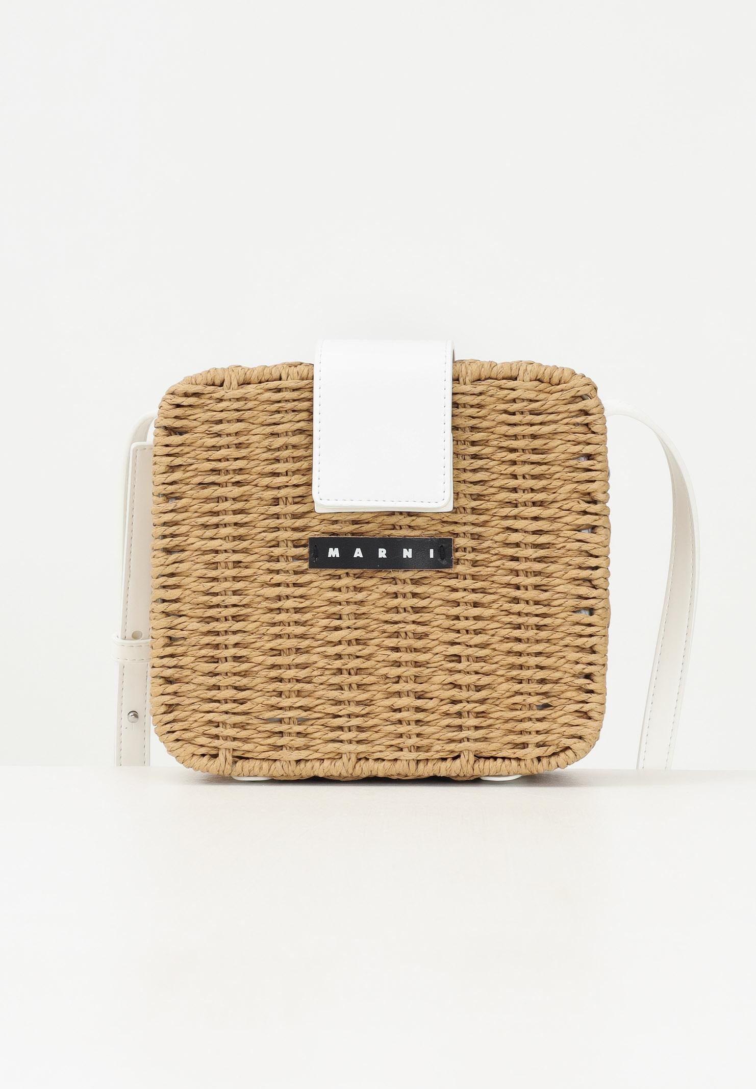 MARNI Borsa a tracolla Pic-Nic in tessuto effetto rafia da donna M01474M00UY 0M704 MARNI