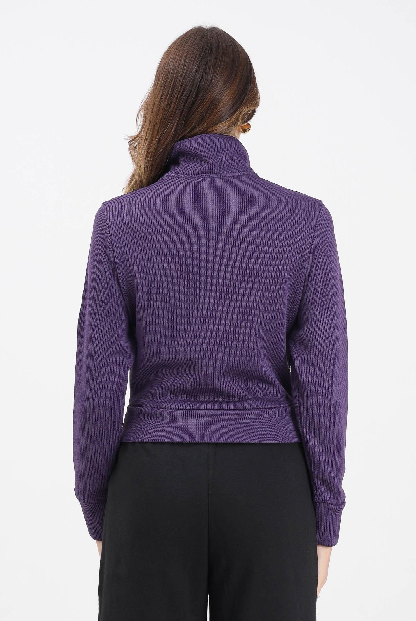 ADIDAS ORIGINALS Felpa con zip Firebird Adicolor Knit viola da donna JY2615 ADIDAS ORIGINALS