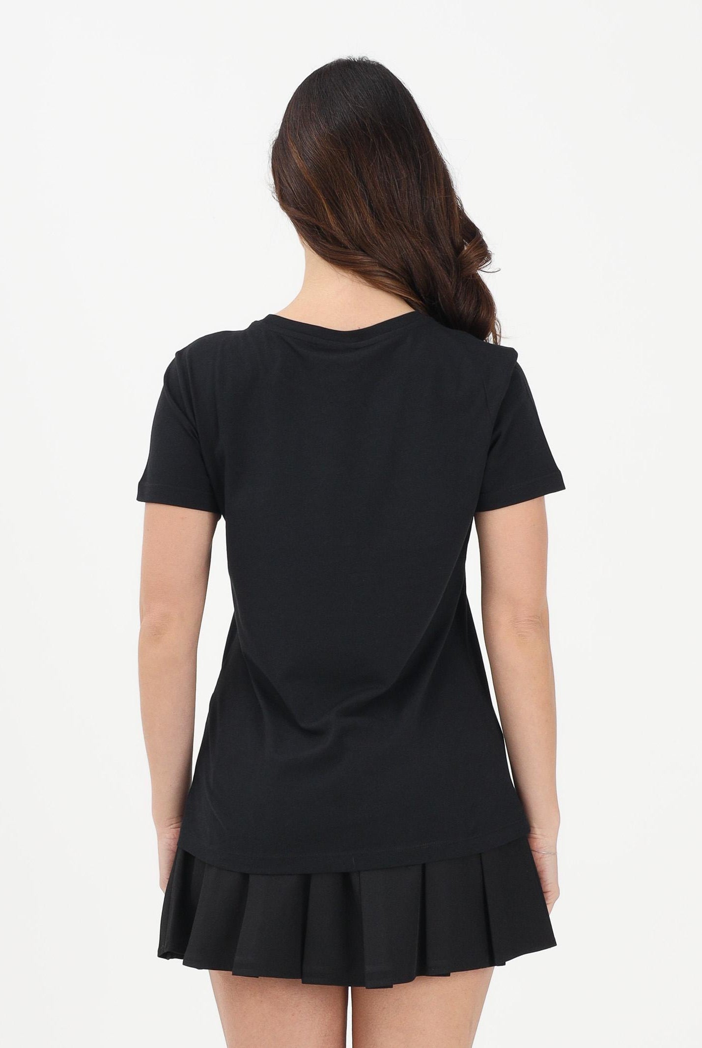 ARMANI EXCHANGE T-shirt a manica corta nera da donna con logo in strass XW002294AF17172 UC001 ARMANI EXCHANGE