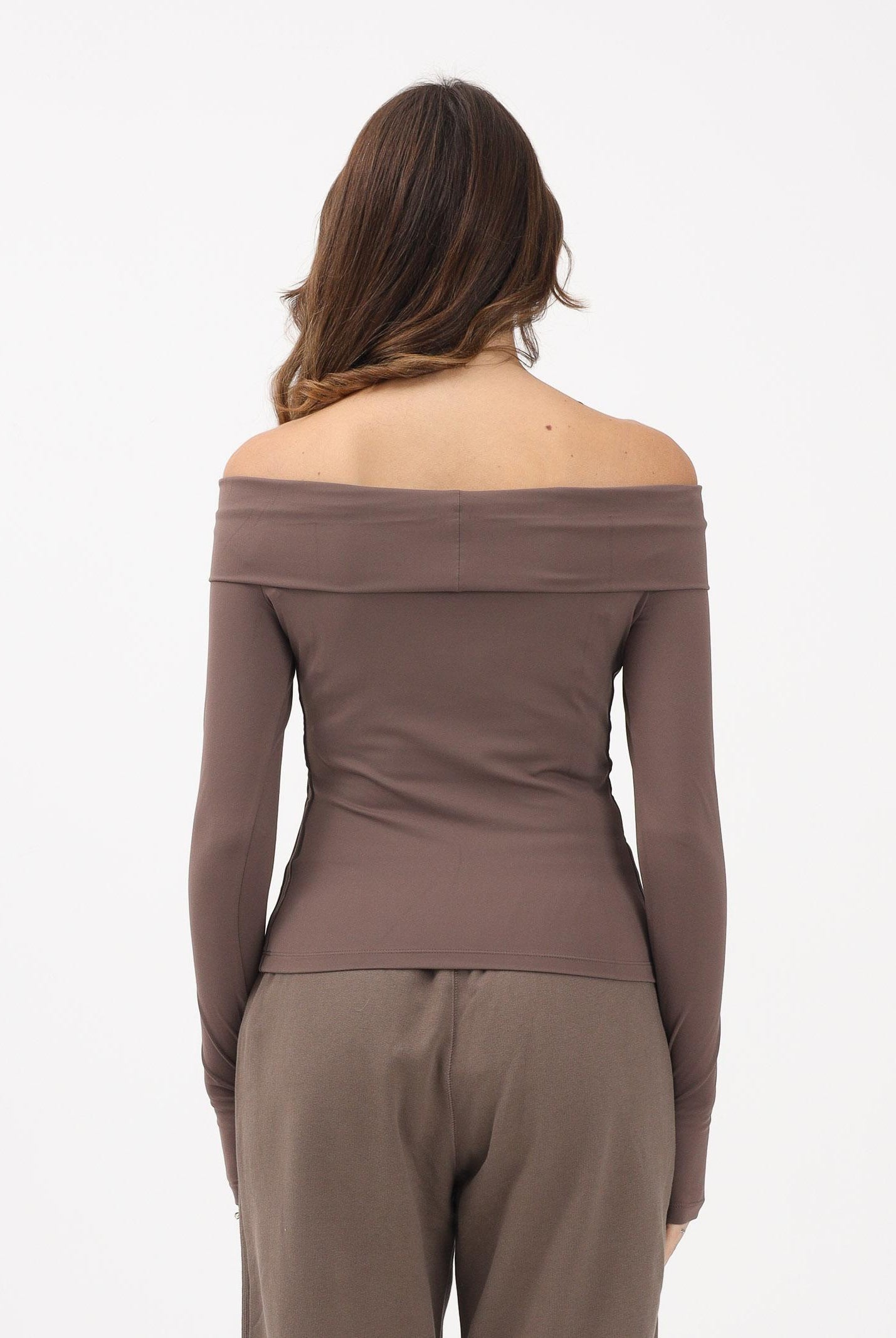 ADIDAS ORIGINALS T-shirt a manica lunga marrone da donna KC8868 . ADIDAS ORIGINALS