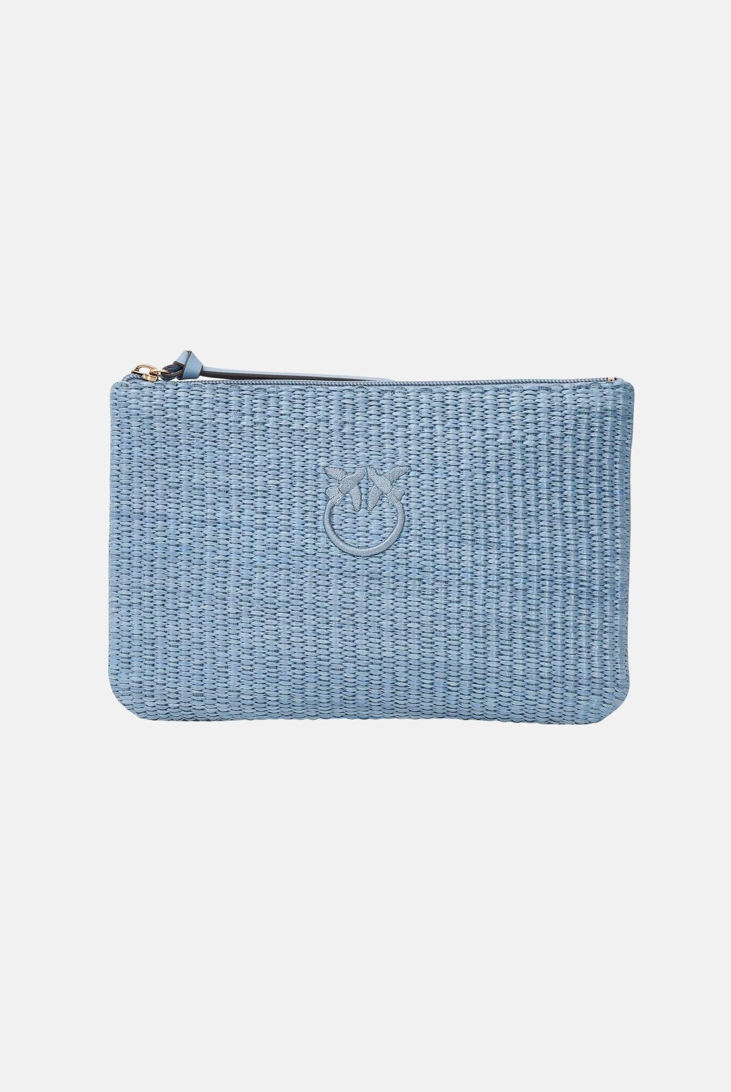 PINKO Pochette in rafia azzurra da donna 106763A39Y E5YQ PINKO