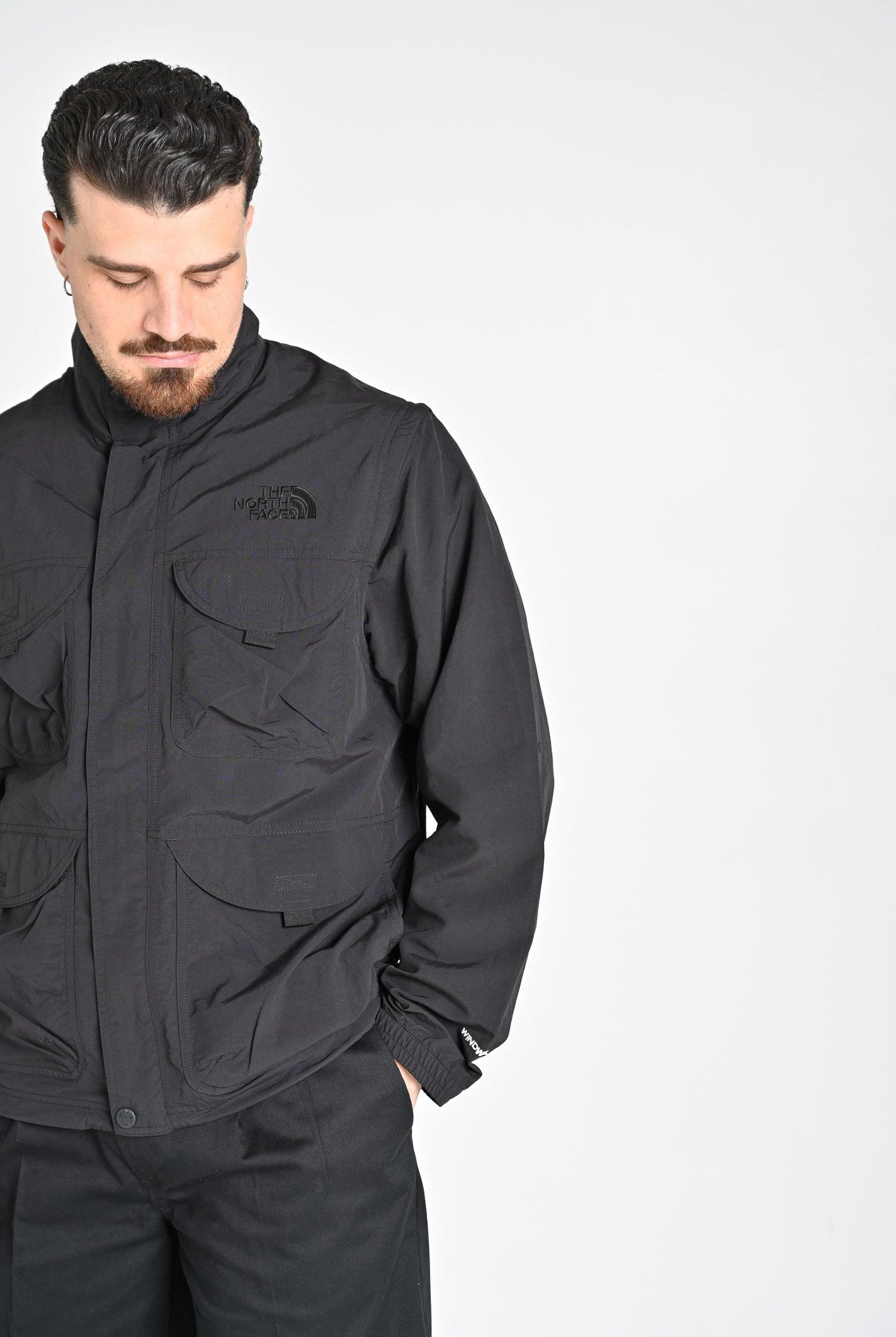 THE NORTH FACE Giacca a vento Convertible nera da uomo NF0A8BJFJK31 THE NORTH FACE