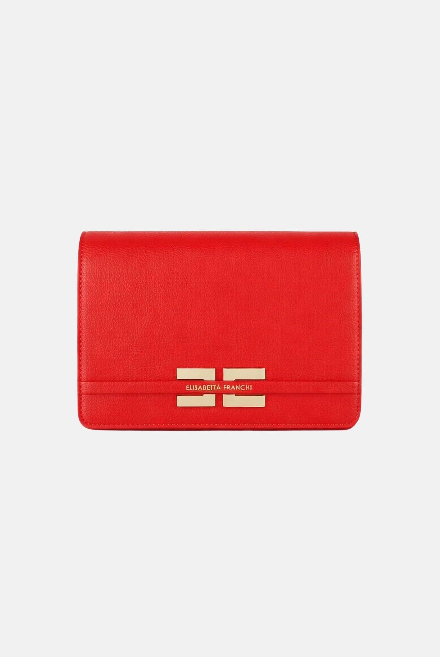 ELISABETTA FRANCHI Pochette rossa da donna con logo BS39A61E2 H85 ELISABETTA FRANCHI