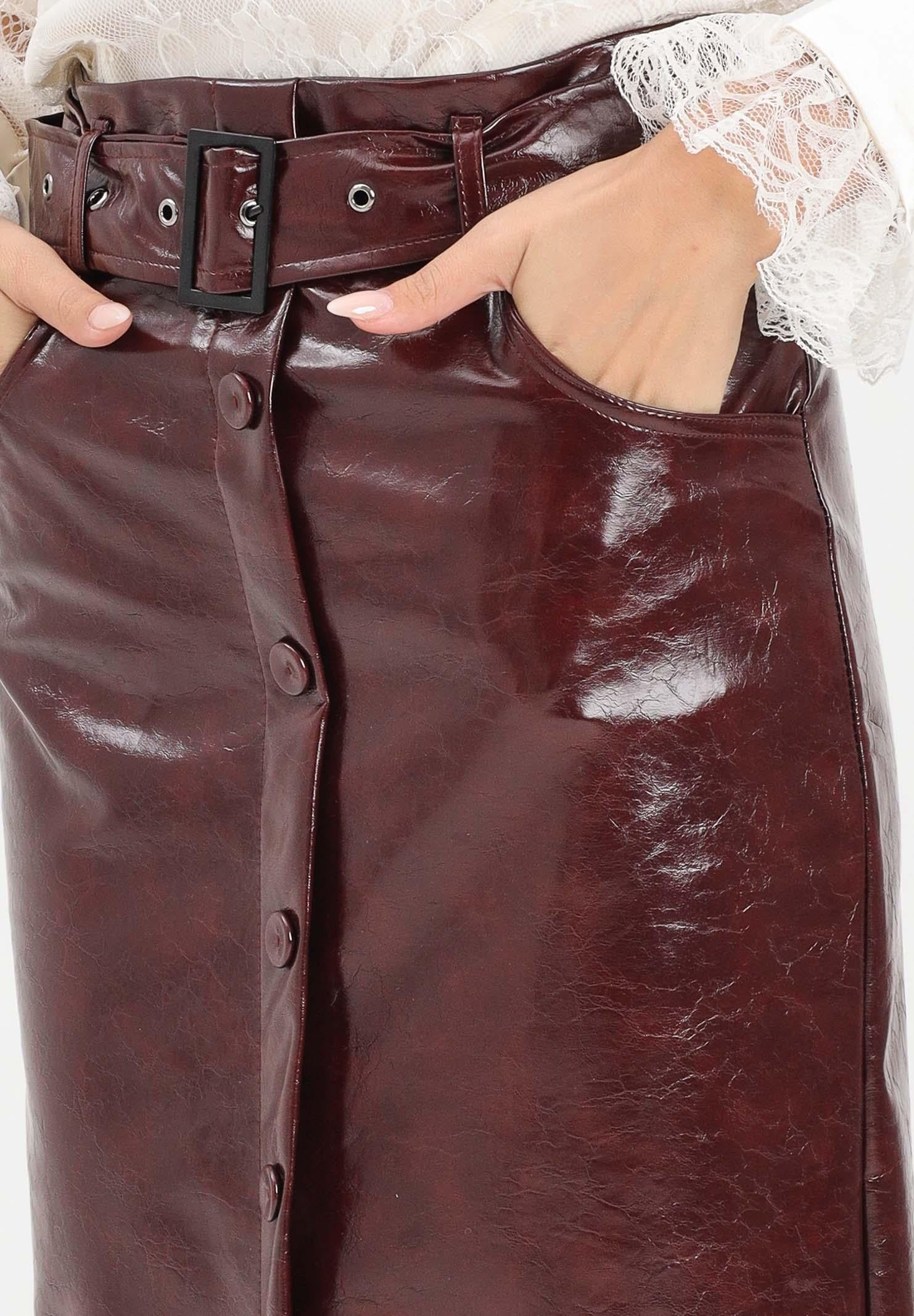 TPN Gonna midi Deming bordeaux da donna DEMING012W5 9Y TPN