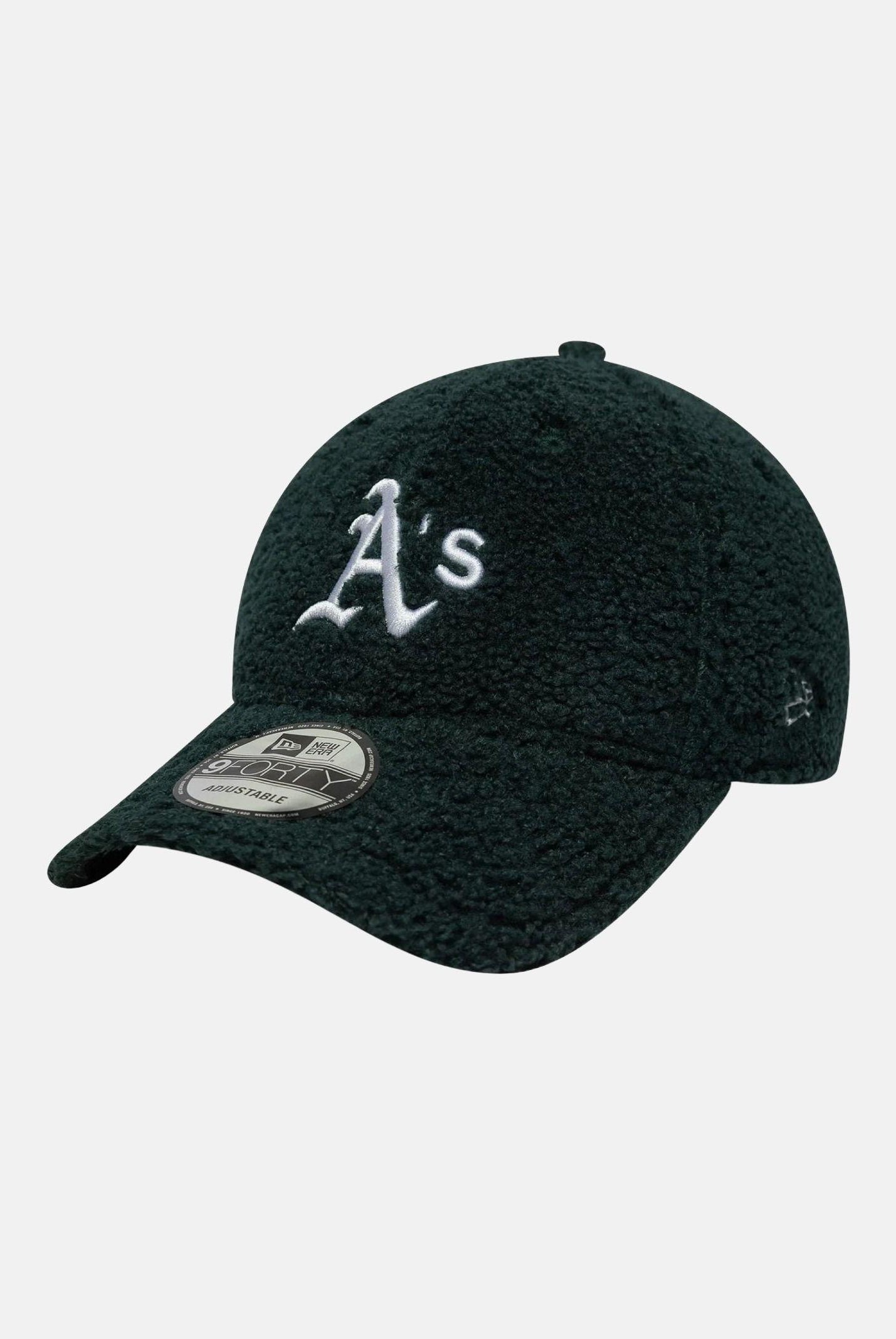 NEW ERA Cappello con visiera Oakland Athletics MLB Winter Borg 9FORTY verde scuro per uomo e donna 60759018 . NEW ERA