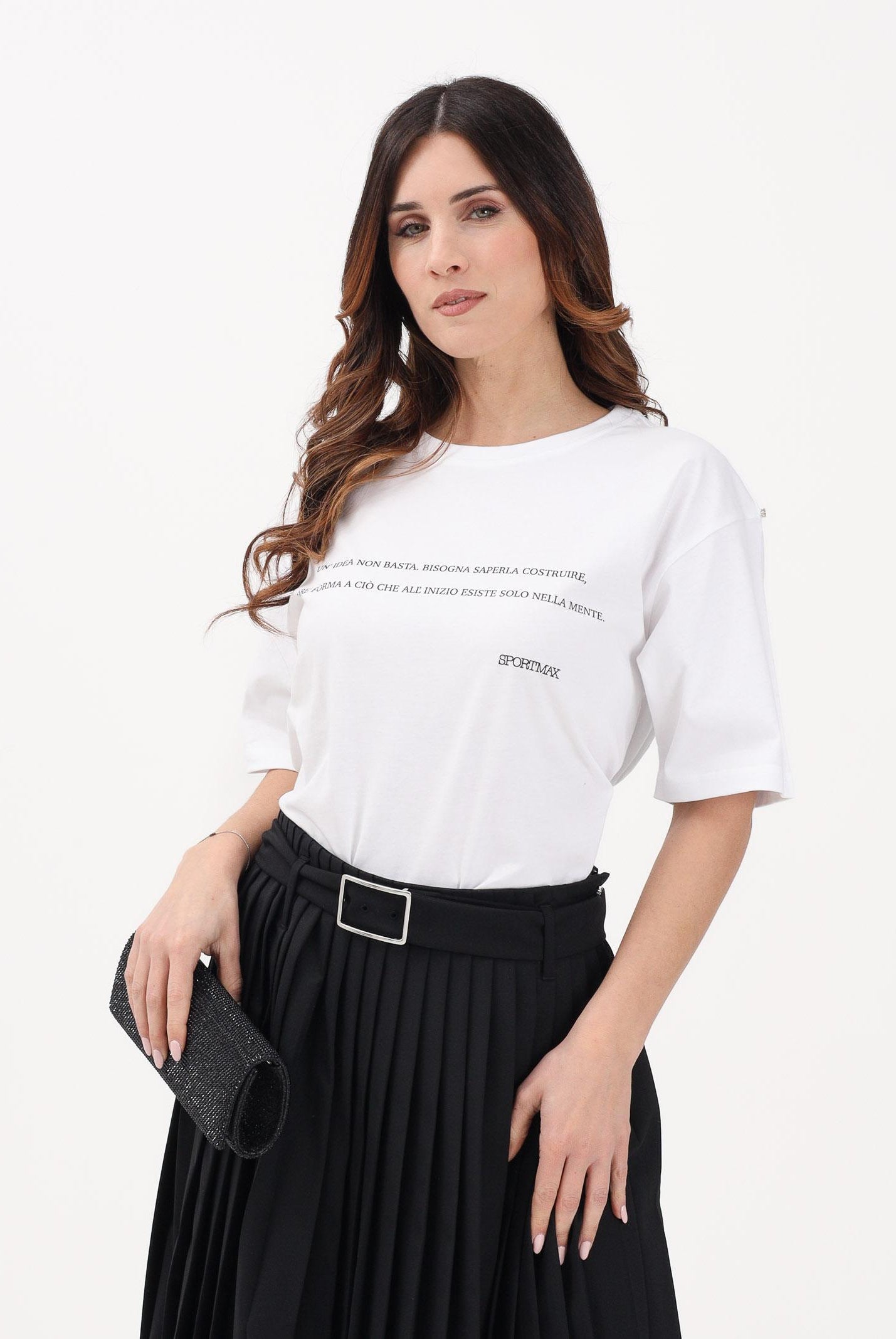 SPORTMAX T-shirt a manica corta SPDQUIETE bianca da donna 2612971015600 001 SPORTMAX