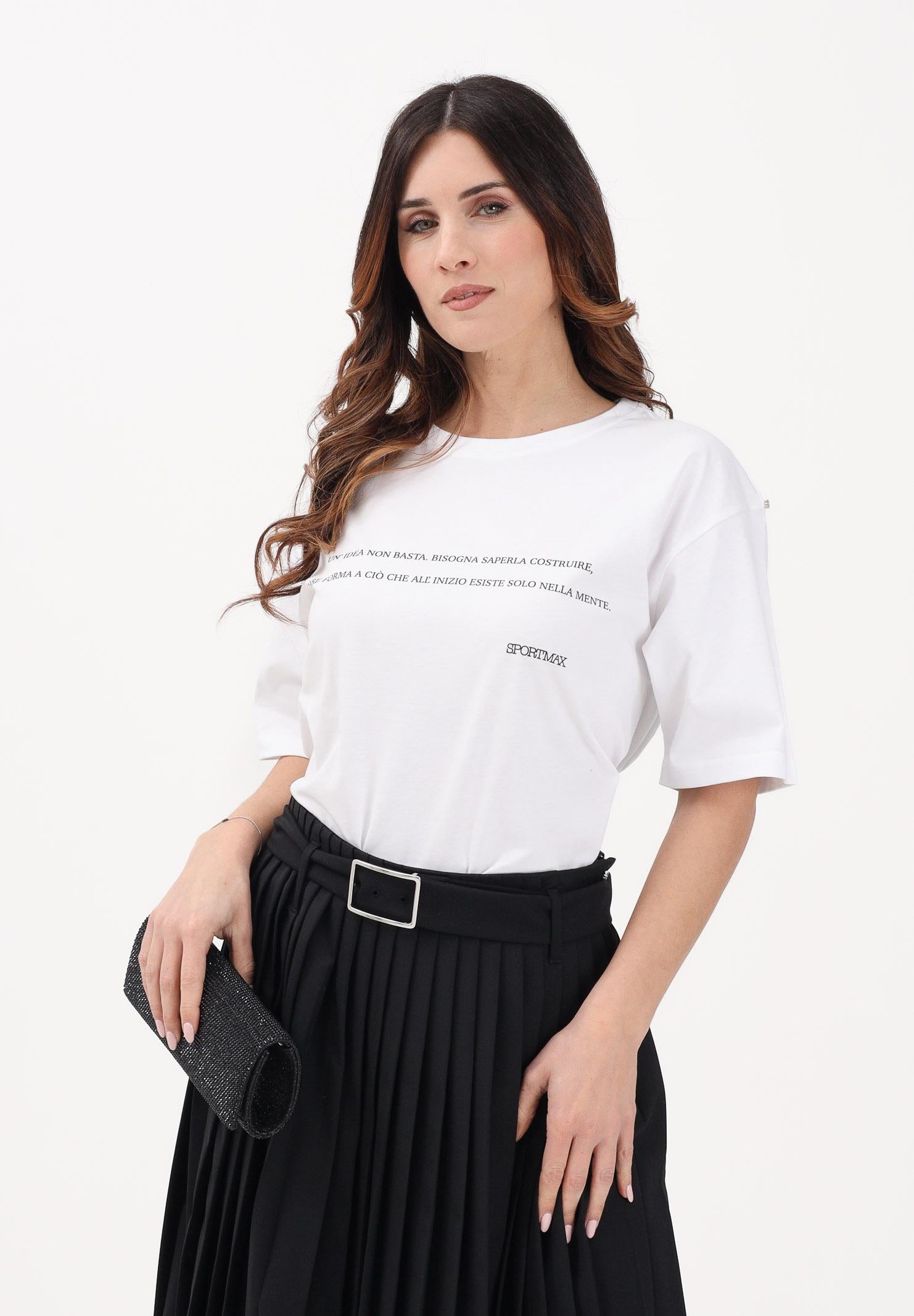 SPORTMAX T-shirt a manica corta SPDQUIETE bianca da donna 2612971015600 001 SPORTMAX