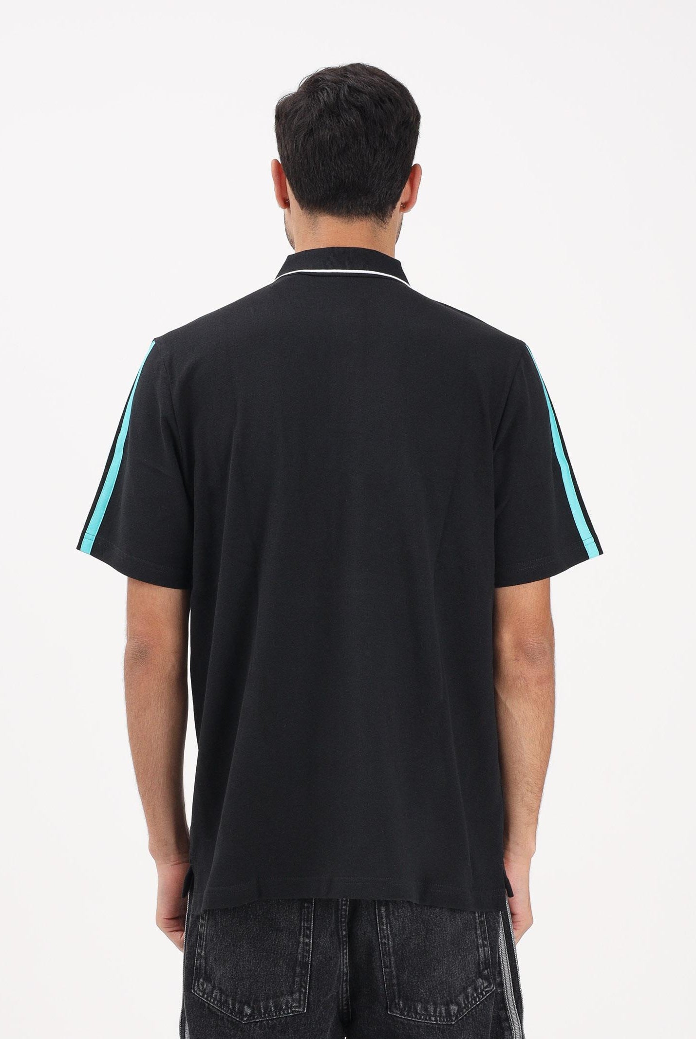 ADIDAS PERFORMANCE Polo a manica corta Mercedes - AMG Petronas Formula 1 Team DNA nera da uomo KE8165 . ADIDAS PERFORMANCE