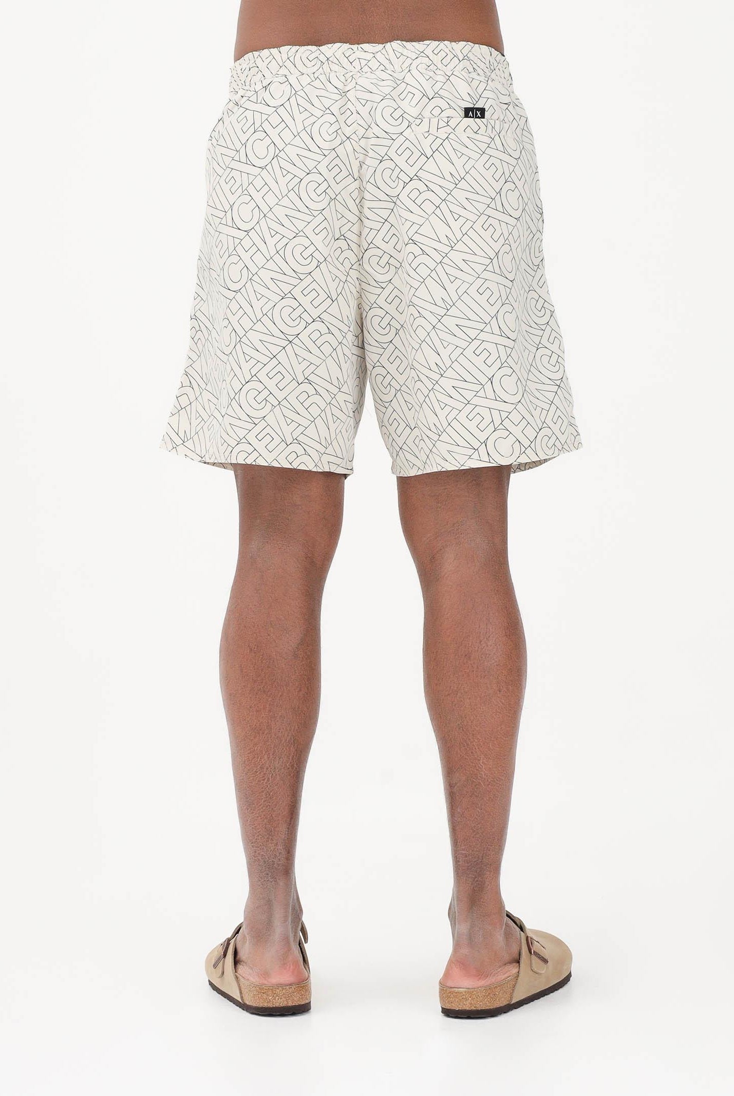 ARMANI EXCHANGE Shorts mare panna da uomo con logo XM000832AF24685 F1167 ARMANI EXCHANGE