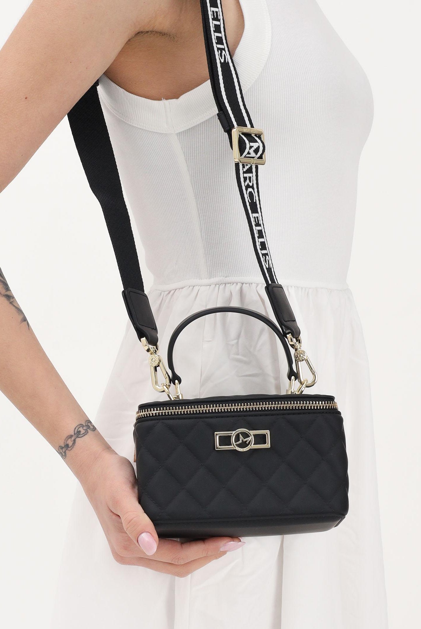 MARC ELLIS Borsa a mano Flat Sun Kiss nera da donna FLAT-SUNKISS BLLIGO MARC ELLIS