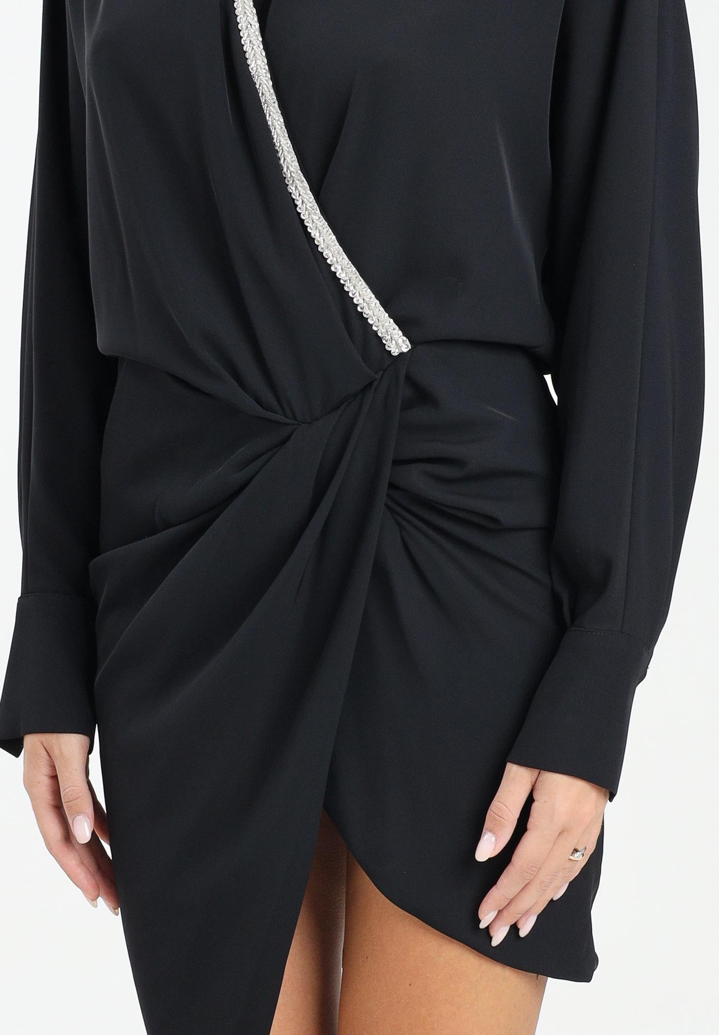 ALMA SANCHEZ Abito corto Acato nero da donna AS2526067TF 999 ALMA SANCHEZ