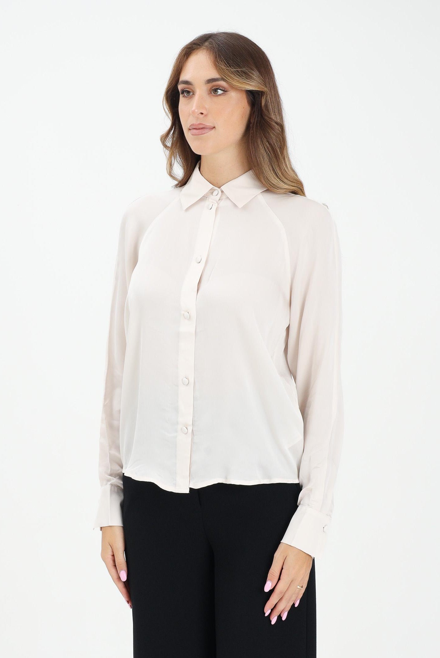 ARMANI EXCHANGE Camicia a manica lunga panna da donna XW000666AF16121 U1003 ARMANI EXCHANGE