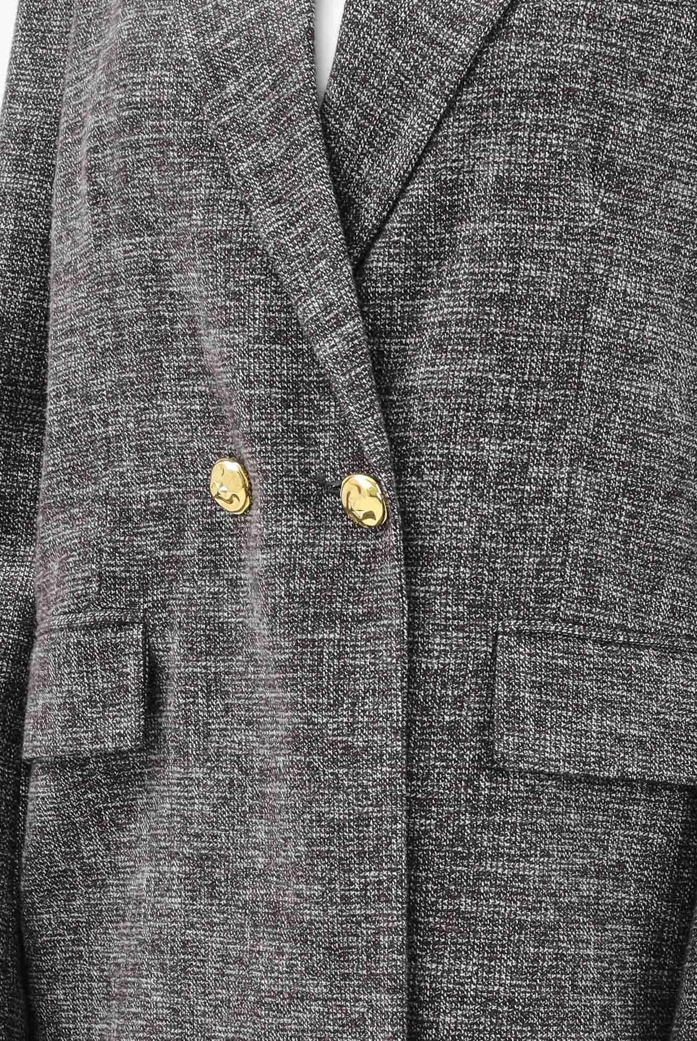 PINKO Giacca doppiopetto marrone da donna in flanella 105650A2SK ZM7 PINKO