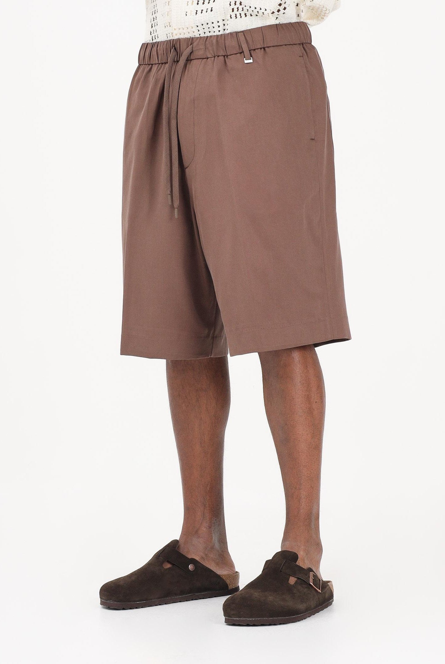 I'M BRIAN Shorts in lino marrone da uomo BE3695 020 I'M BRIAN