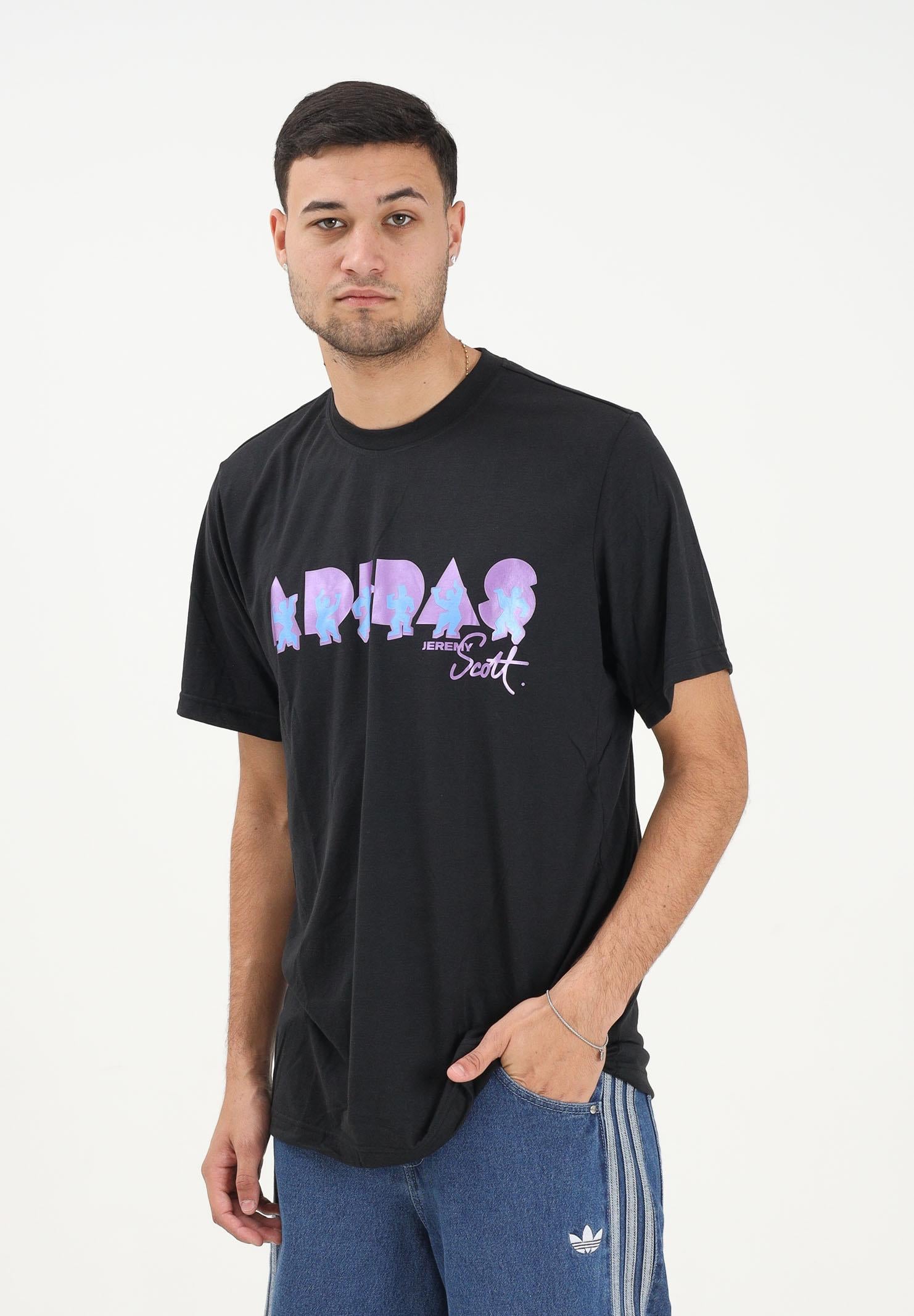 ADIDAS ORIGINALS T-shirt a manica corta adidas x Jeremy Scott nera da uomo JL7620 . ADIDAS ORIGINALS