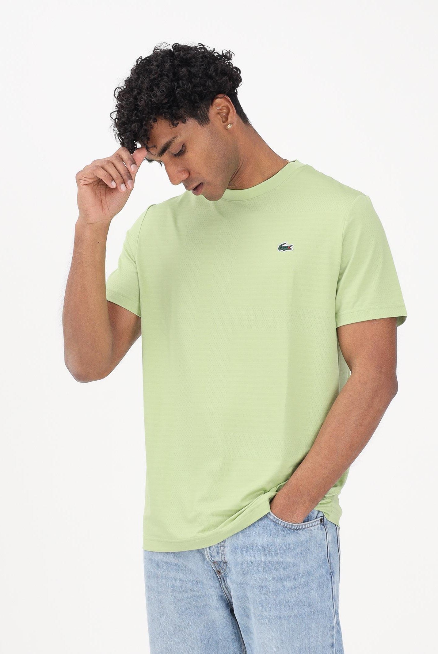 LACOSTE T-shirt a manica corta Ultra Dry verde da uomo TH0004 UYB LACOSTE