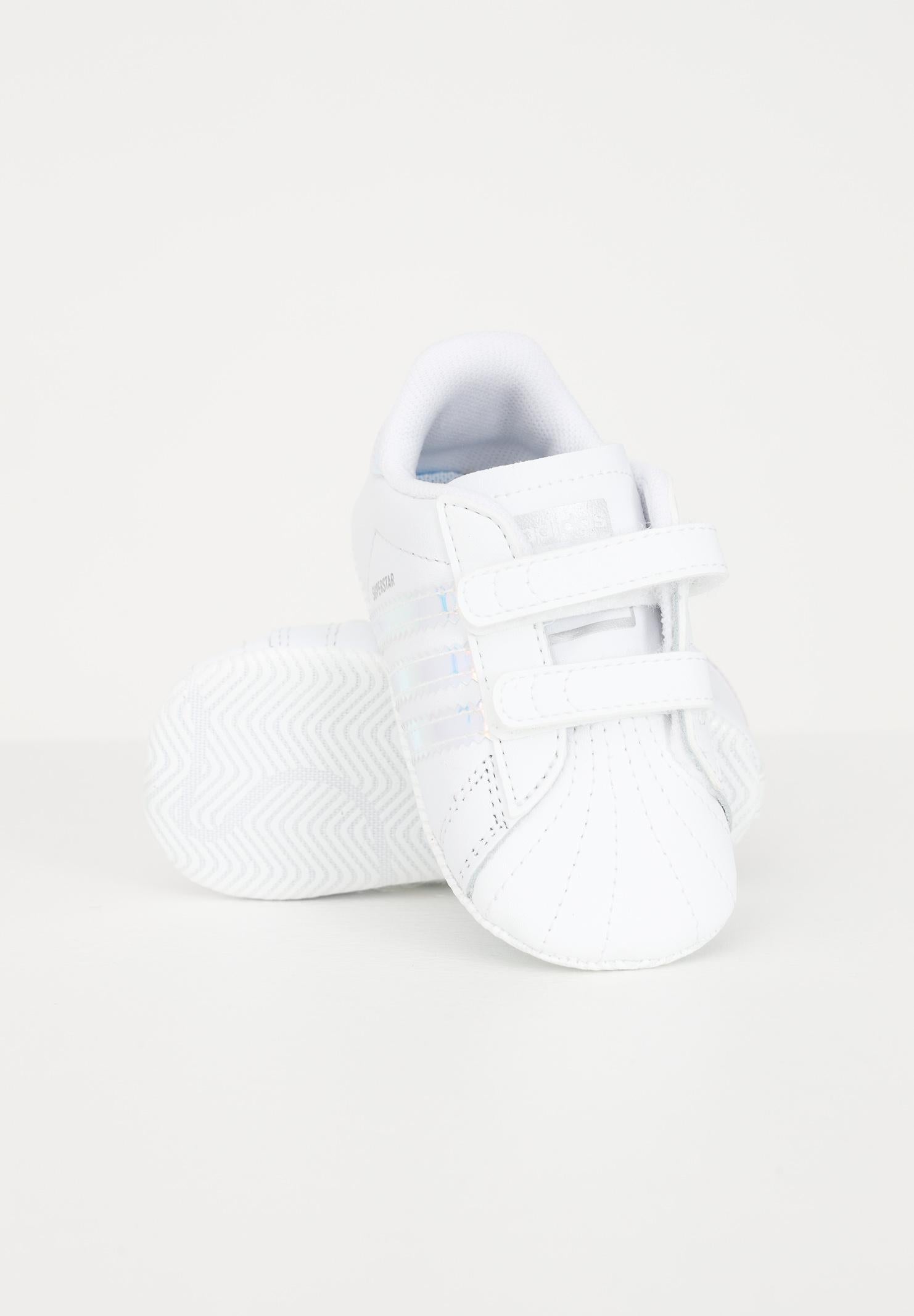 Sneakers bianche da neonato con strappo SUPERSTAR BD8000 ADIDAS ORIGINALS