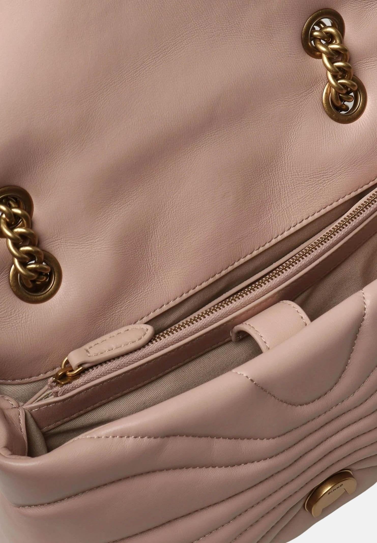 PINKO Borsa a tracolla Classic Love Bag Puff nude da donna 100038A1EX O81Q PINKO