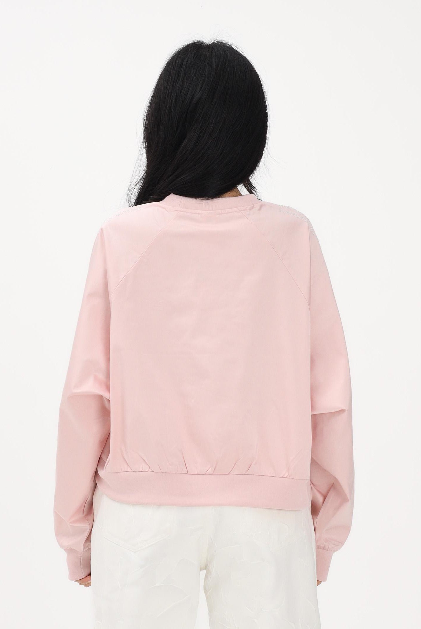 ADIDAS ORIGINALS Felpa girocollo PEARL JACQUARD rosa da donna KE3354 . ADIDAS ORIGINALS