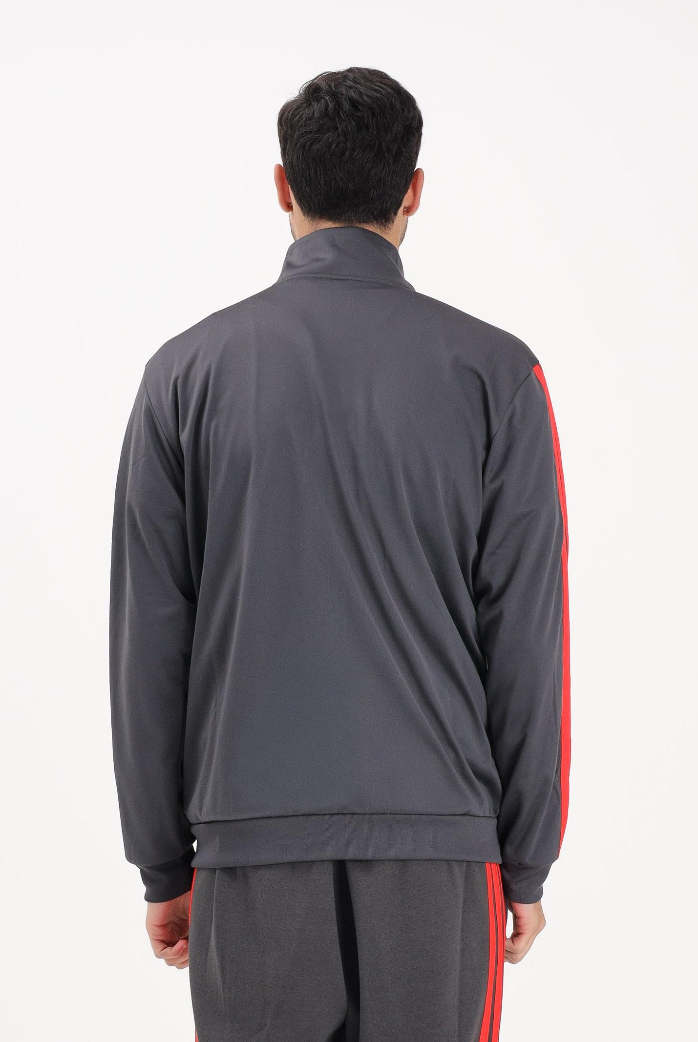 ADIDAS PERFORMANCE Felpa con zip Audi Revolut F1® Team DNA grigia e rossa da uomo KE6784 . ADIDAS PERFORMANCE