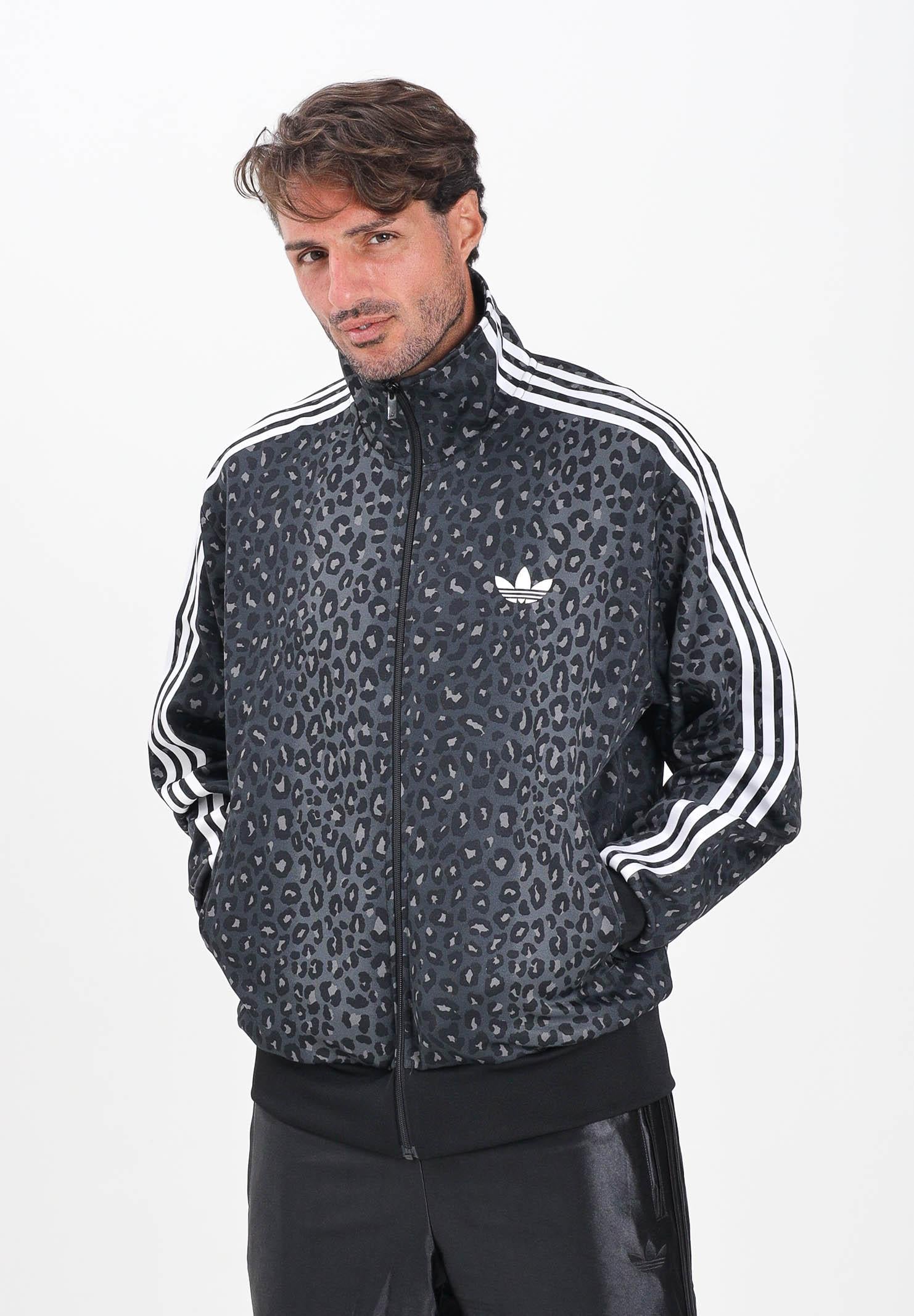 ADIDAS ORIGINALS Felpa con zip Firebird Loose Leo nera da uomo JV7579 ADIDAS ORIGINALS