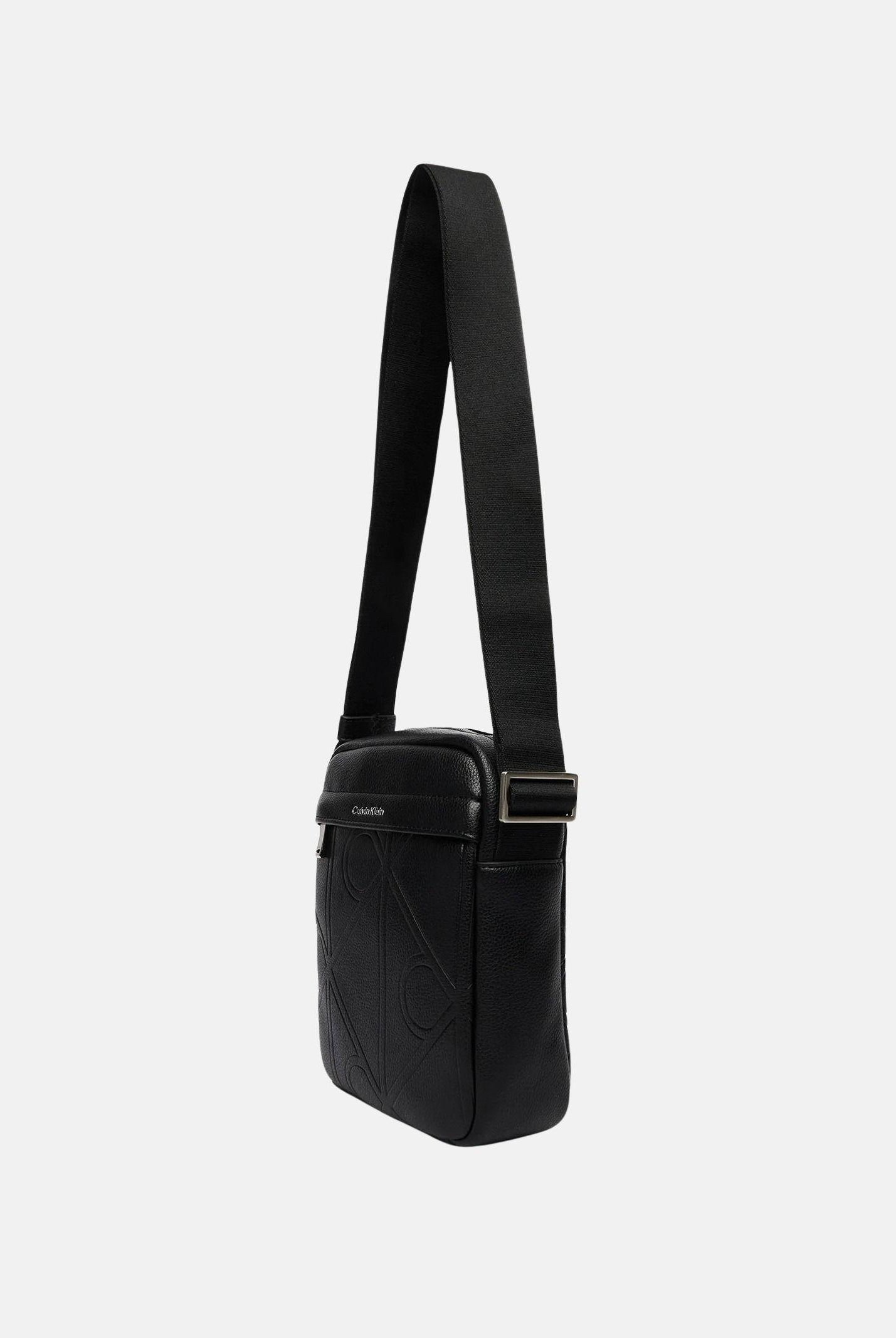 CALVIN KLEIN borsa a tracolla Emblem AOP Emboss Reporter colore black, nero, uomo LV04D3331G UB1 CALVIN KLEIN