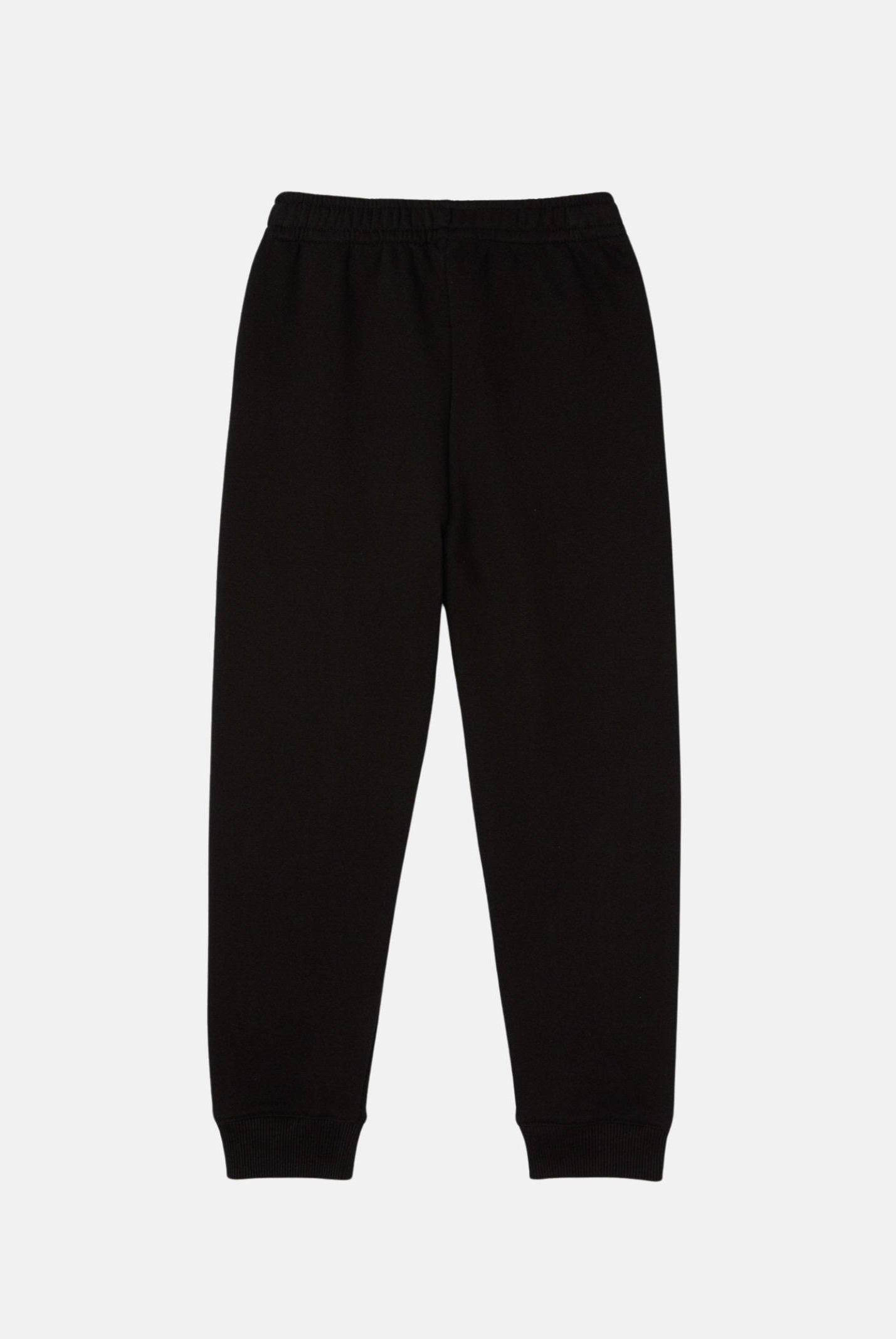 Pantalone sportivo nero per bambino e bambina rifinito da ricamo coccodrillo XJ9728-J 031 LACOSTE