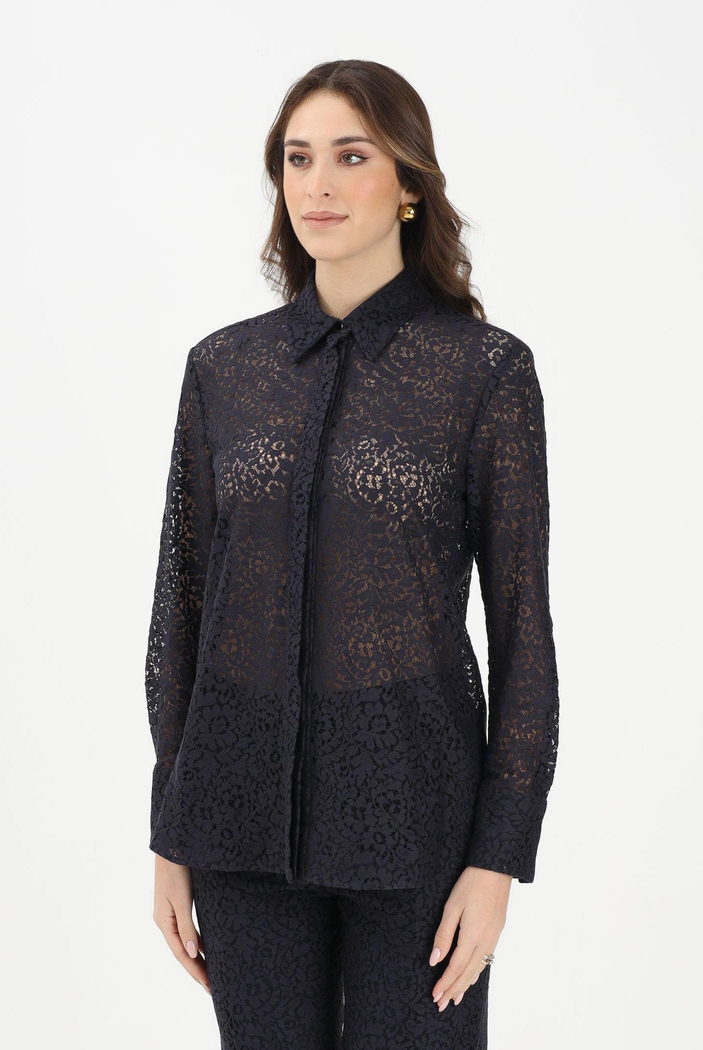 MAX MARA Camicia a manica lunga MSTGALA blu da donna realizzata in pizzo floreale 2616111021600 002 MAX MARA