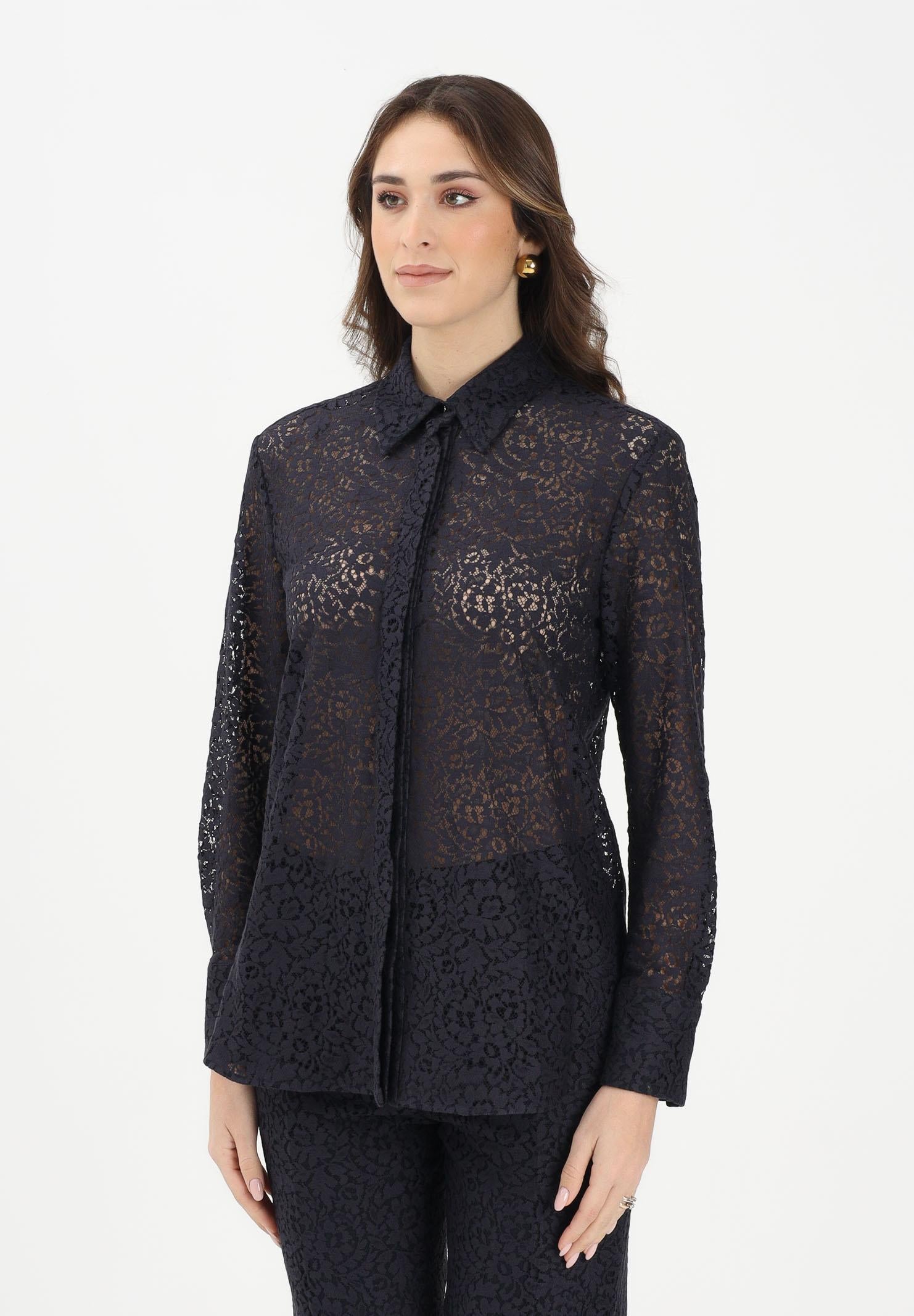 MAX MARA Camicia a manica lunga MSTGALA blu da donna realizzata in pizzo floreale 2616111021600 002 MAX MARA