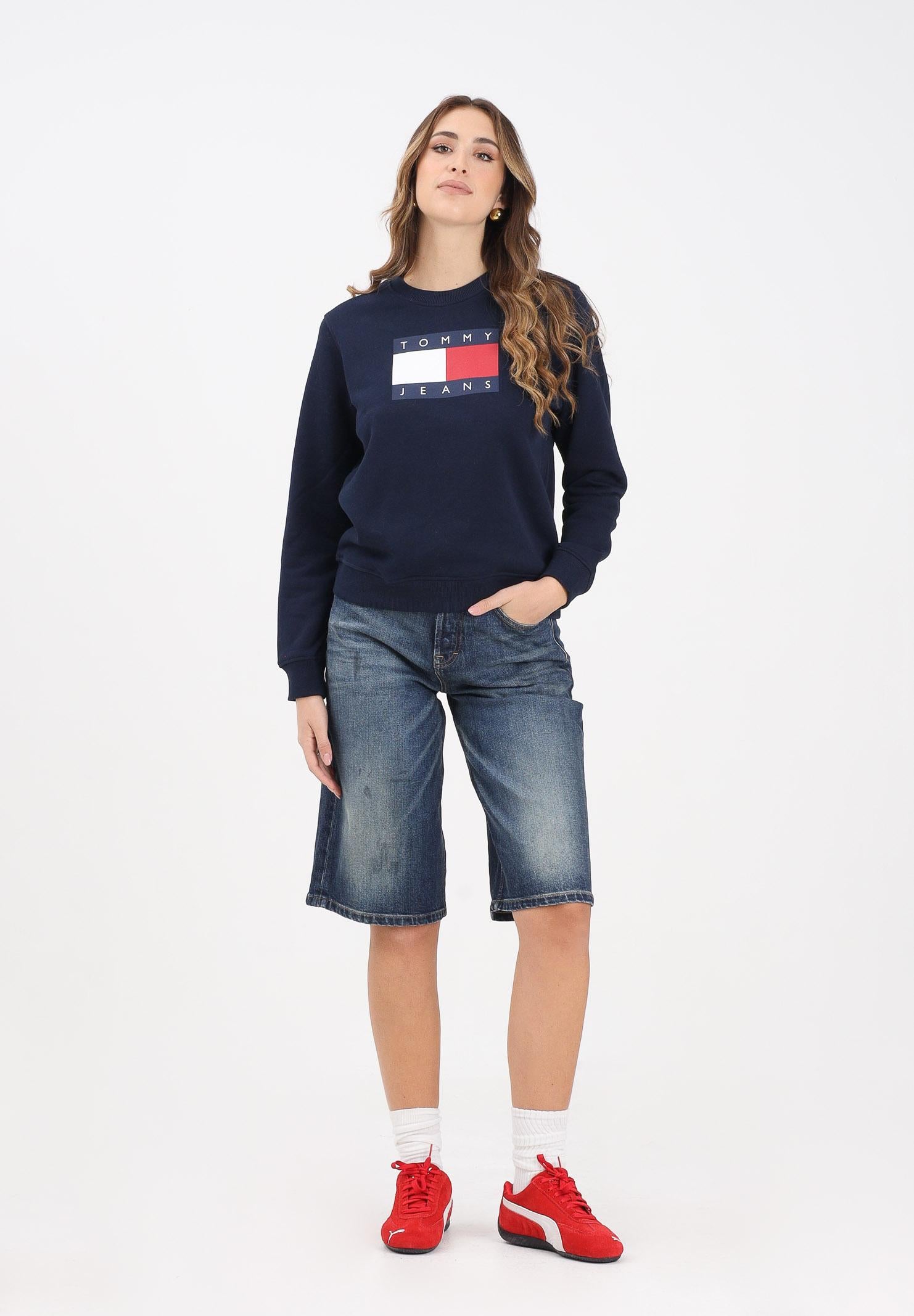 TOMMY JEANS Bermuda in denim medio da donna DW0DW221431BK . TOMMY JEANS