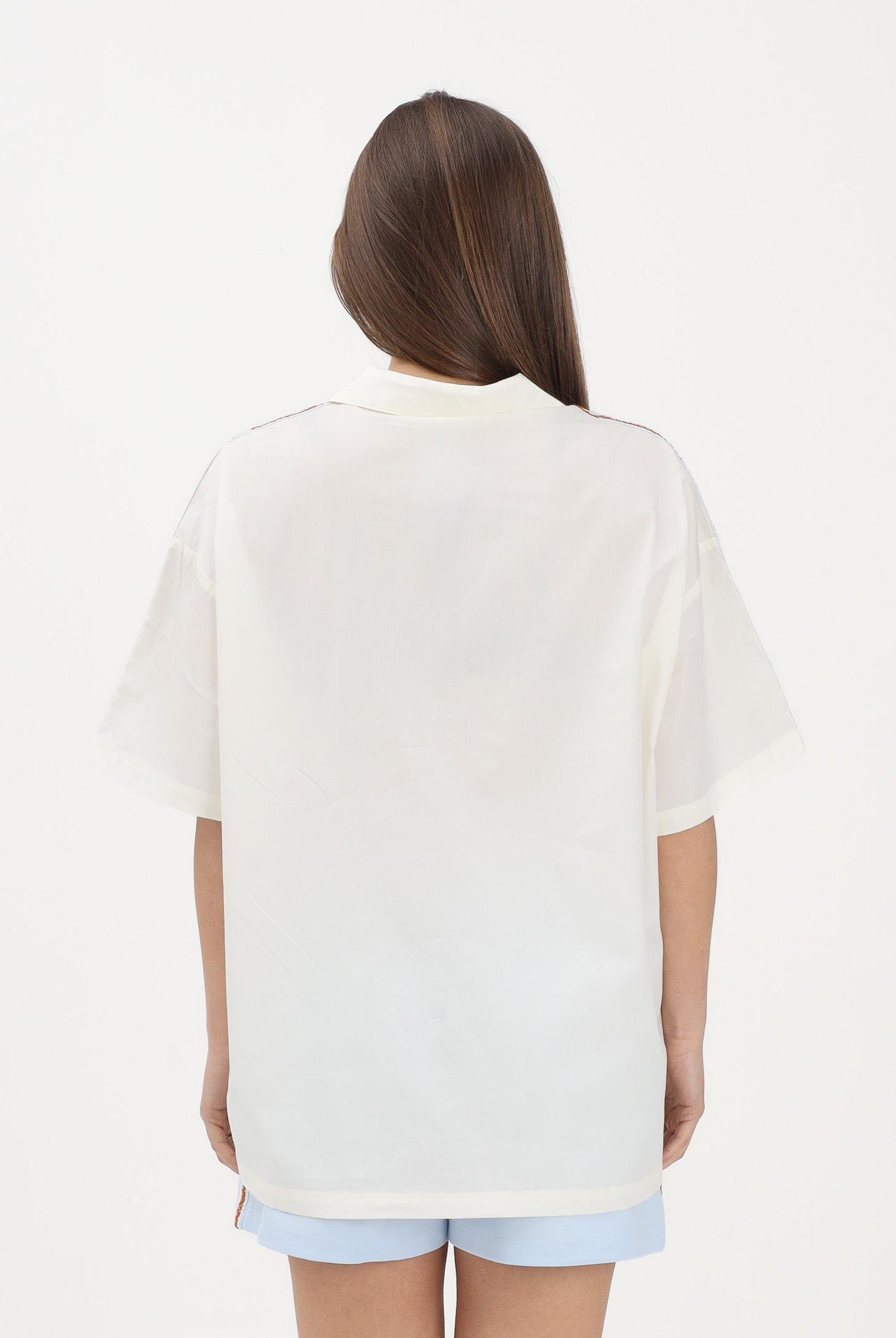 ADIDAS ORIGINALS Camicia a manica corta SUMMER GLOW RESORT panna da donna KY3164 . ADIDAS ORIGINALS
