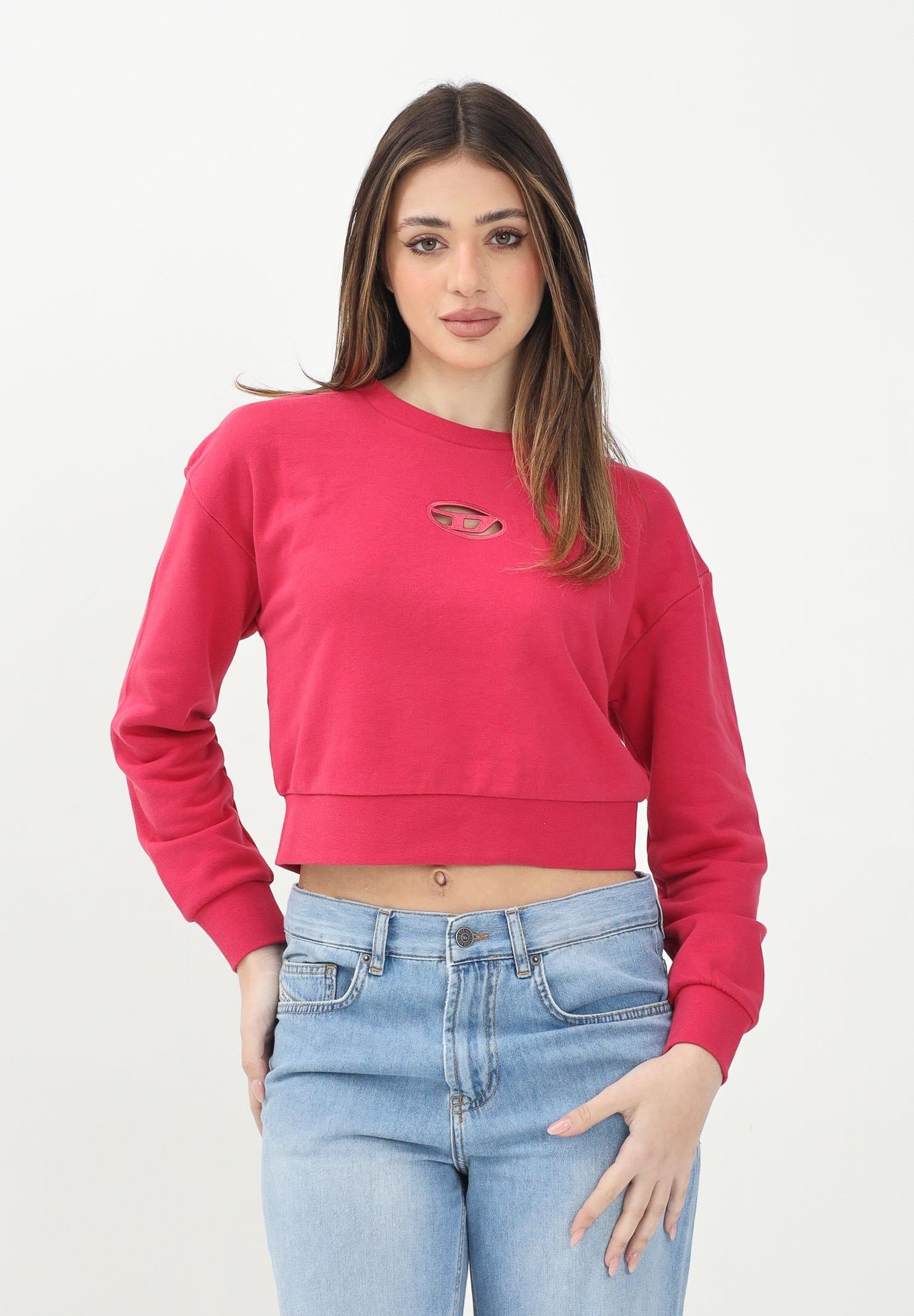 DIESEL Felpa girocollo Straslium rosso fragola per donna, ragazze e bambine J01826KYAX3 K362 DIESEL