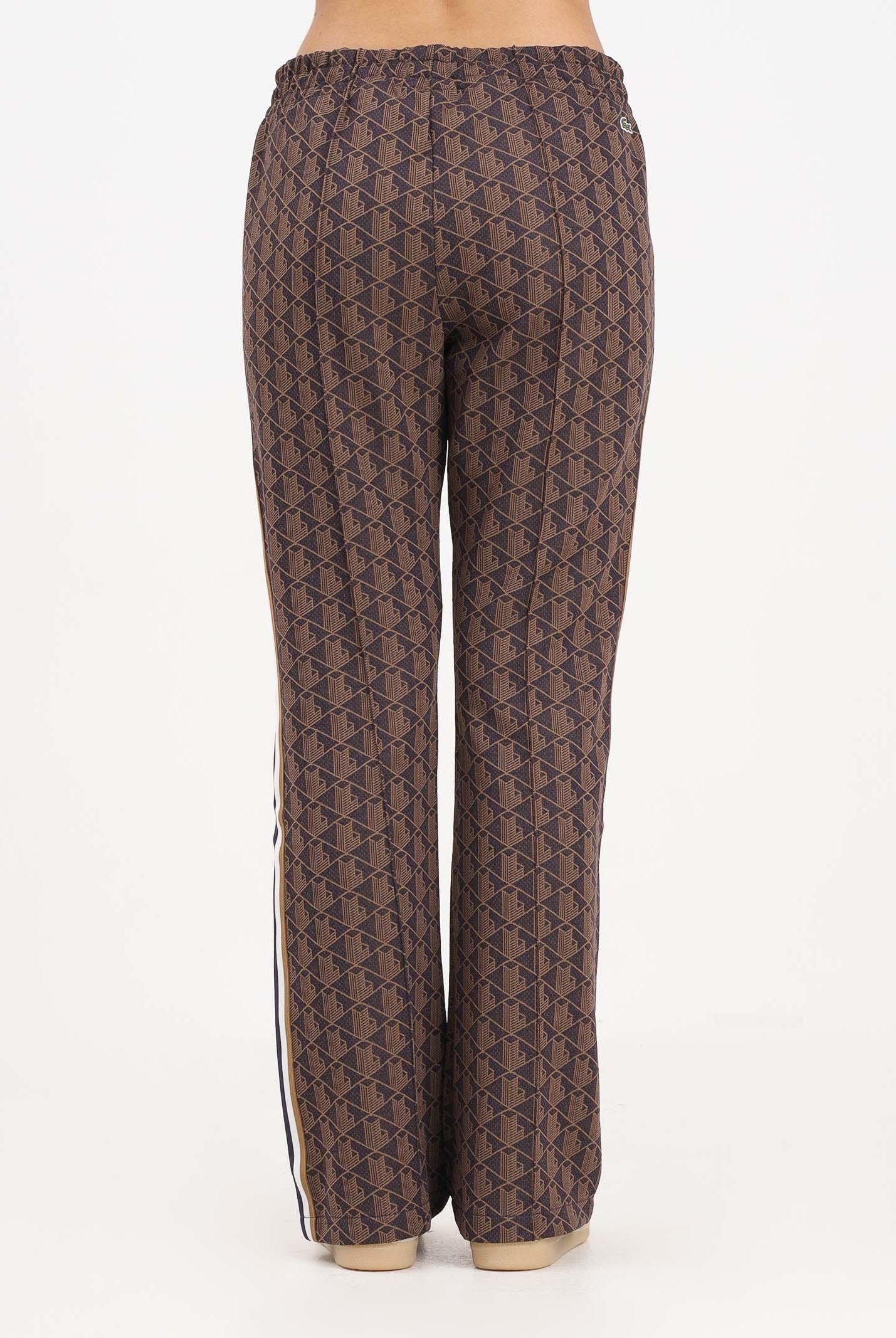 LACOSTE Pantalone sportivo Monogram Print marrone da donna XF9313 9I4 LACOSTE