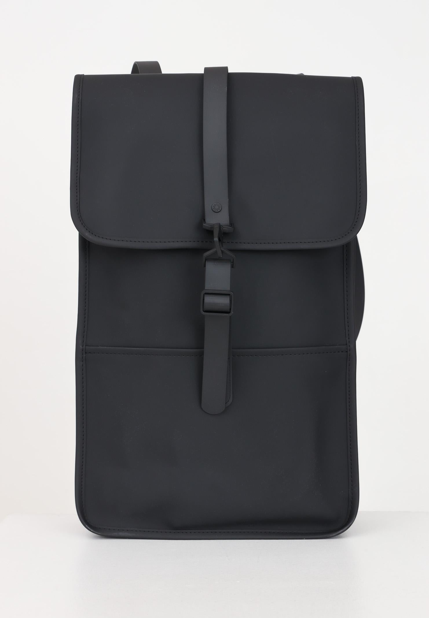 RAINS Zaino nero per uomo e donna RA13000 BLA RAINS