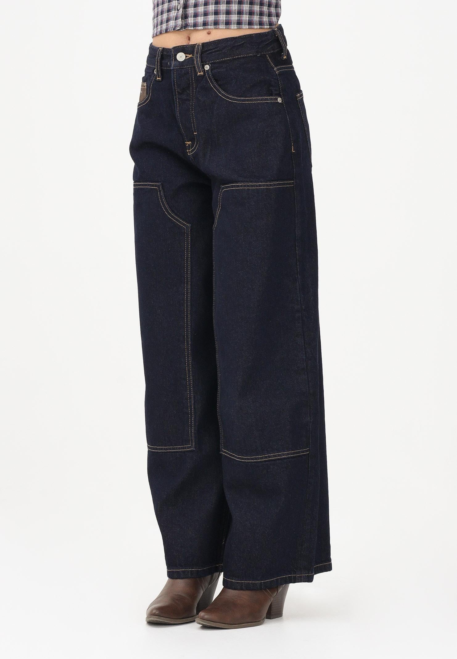 TOMMY JEANS Jeans in denim scuro da donna dal taglio wide leg DW0DW22550 1BK TOMMY JEANS