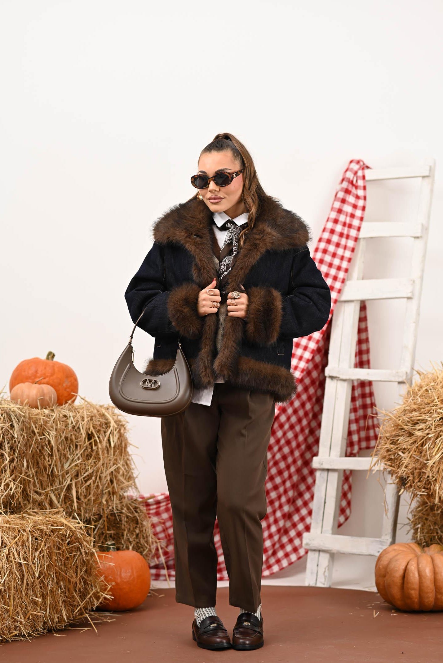 JDY Pantalone elegante marrone da donna 15356690 Chestnut JDY