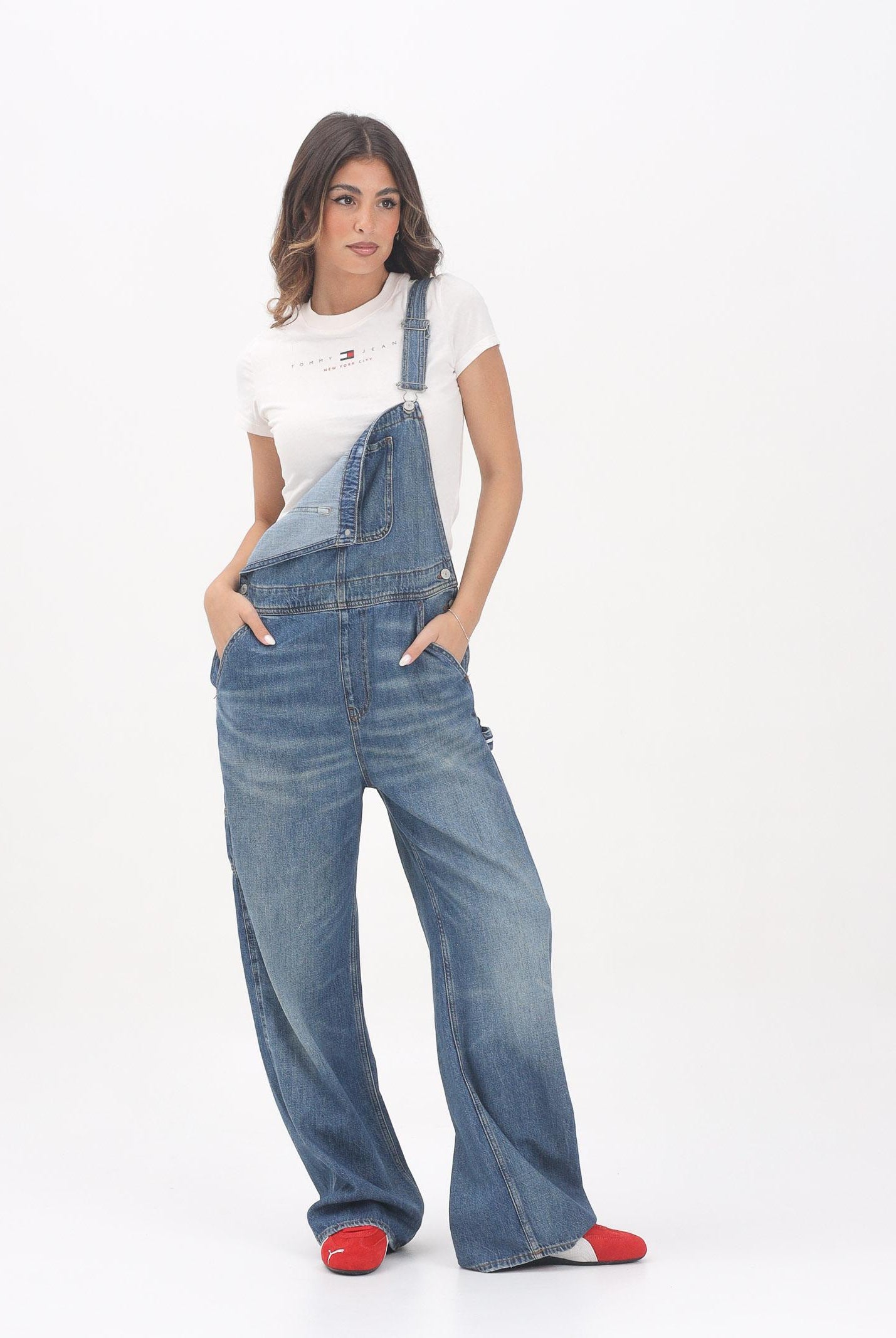 TOMMY JEANS Salopette in denim da donna DW0DW205291A5 TOMMY JEANS