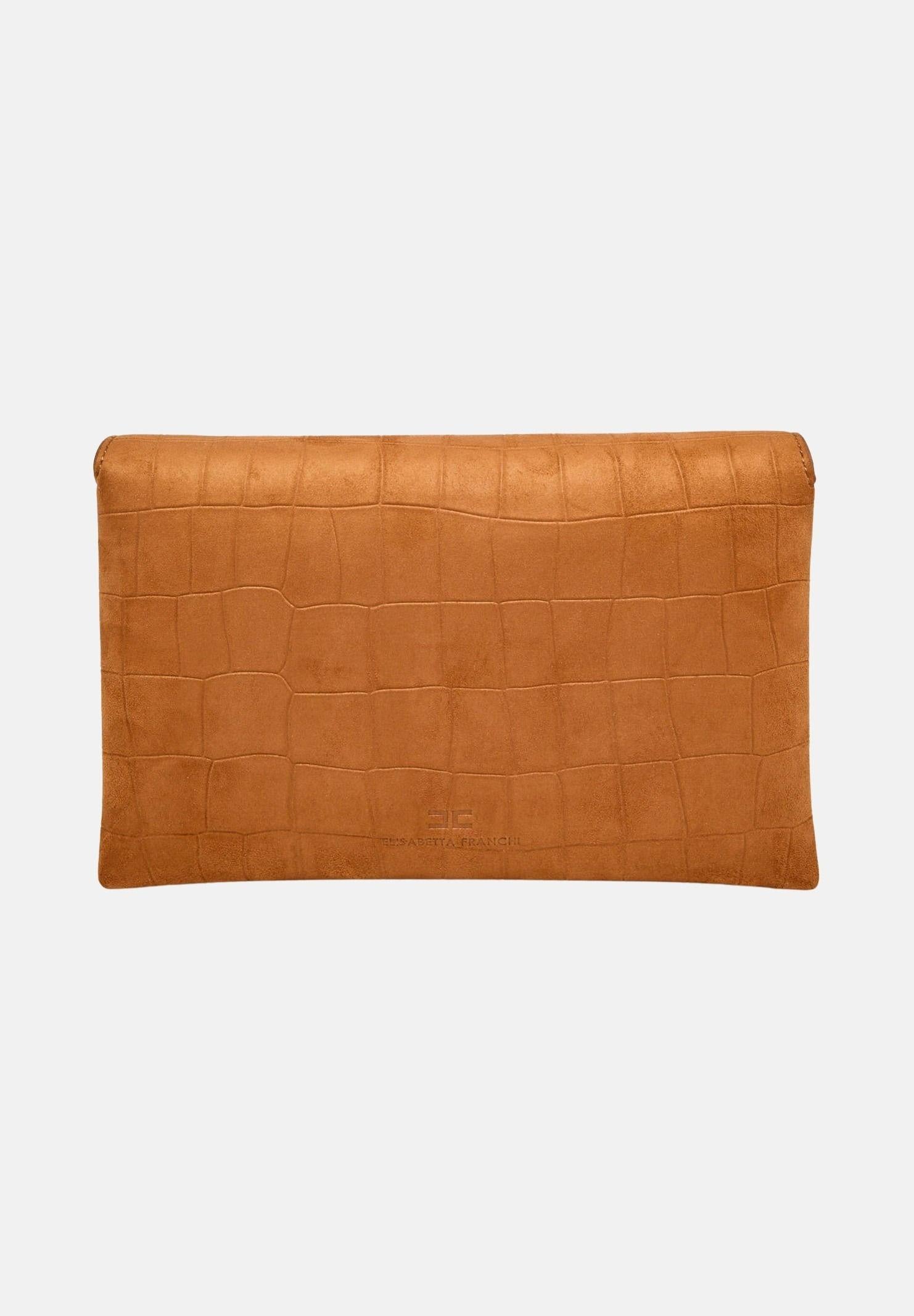 ELISABETTA FRANCHI Pochette cuoio da donna realizzata in suede BS64A61E2 600 ELISABETTA FRANCHI