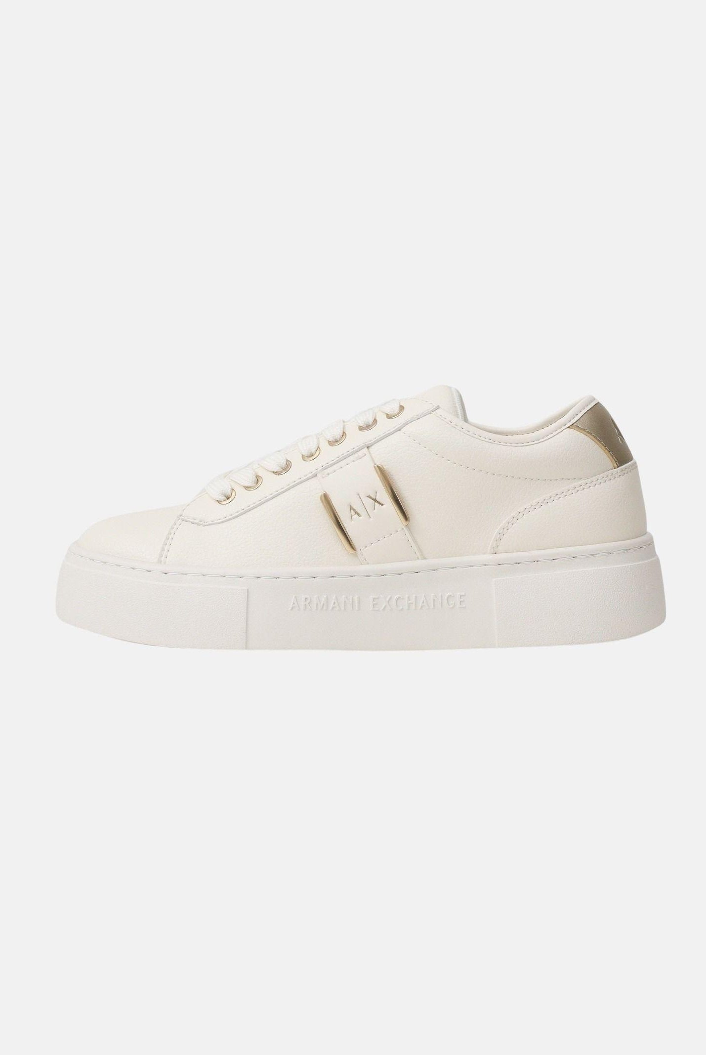 ARMANI EXCHANGE Sneakers panna e oro da donna con logo XW002224AF21429 MZ128 ARMANI EXCHANGE